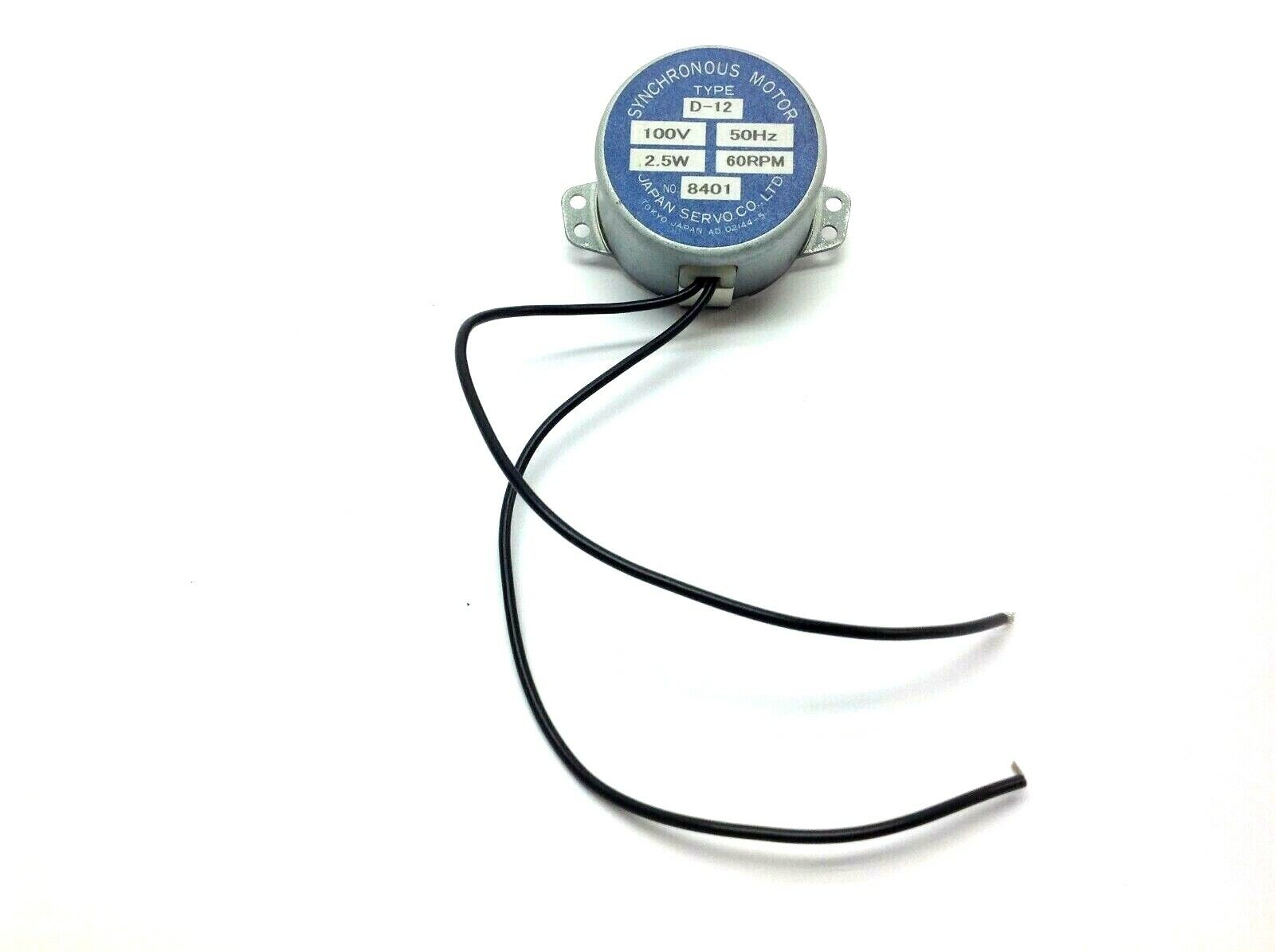 Japan Servo Co. D-12 Synchronous Motor 8401 - Maverick Industrial Sales