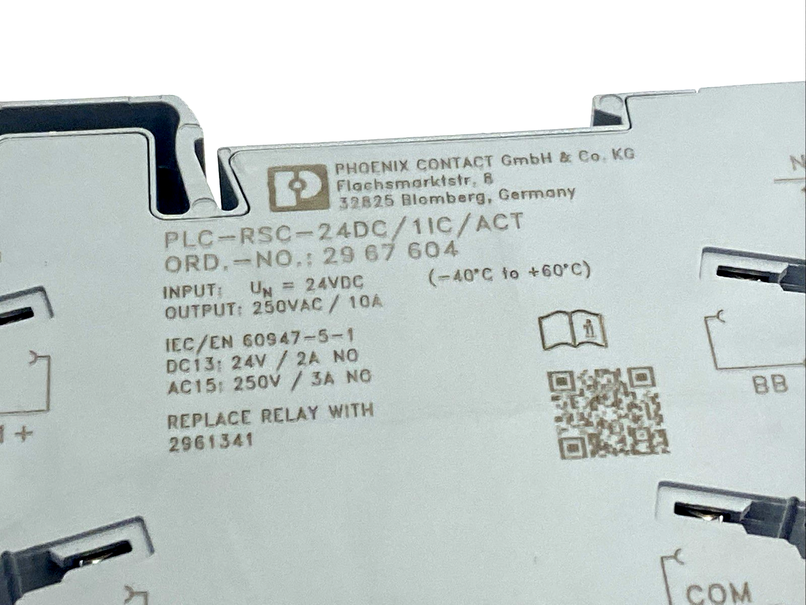 Phoenix Contact PLC-RSC-24DC/ 1IC/ACT Relay Module 2967604, 2961341 Relay - Maverick Industrial Sales