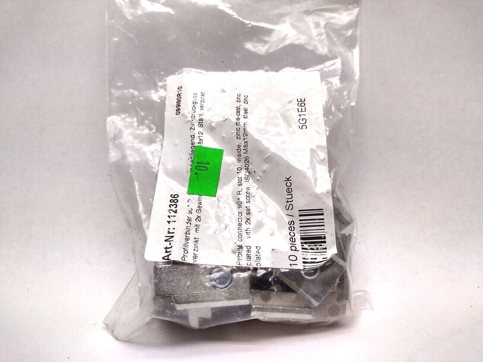 099I90R10 | FATH Profile Connector 90 Deg R Slot 10 M8x12mm Pack of 10 - New - Maverick Industrial Sales