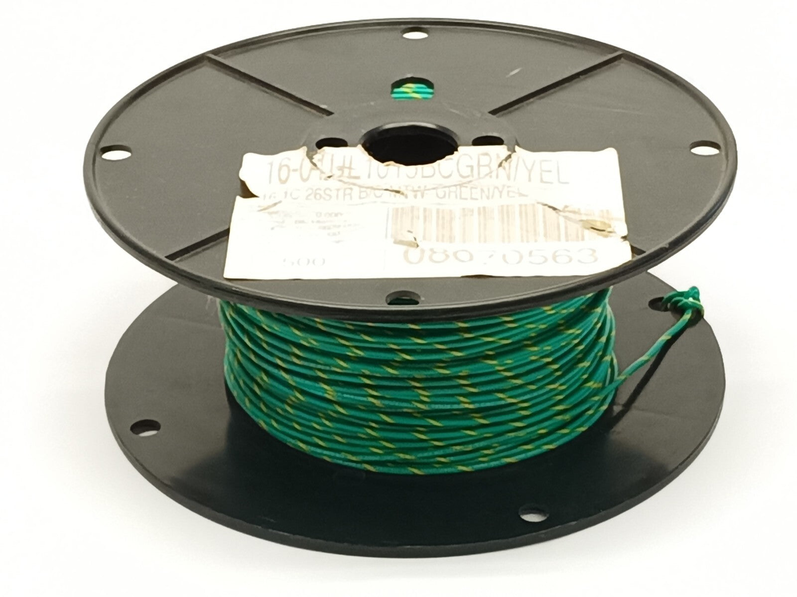 16-01UL1015BCGRN/YEL Wire 16 AWG 1C 26STR B/C MTW 7 lbs - New – Open box - Maverick Industrial Sales