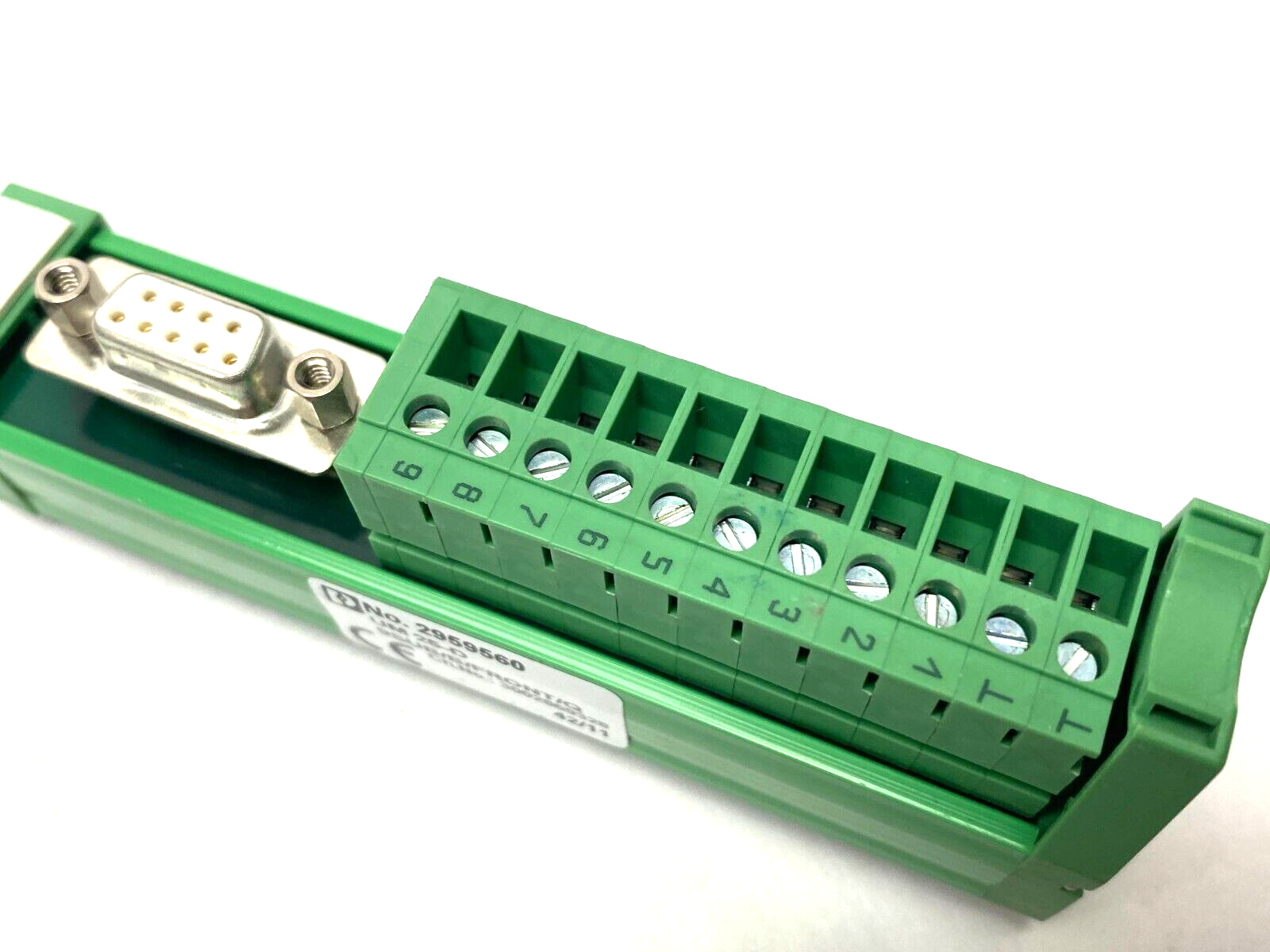 Phoenix Contact 2959560 SLIM LINE Termination Board UM 25-D 9SUB/B/FRONT/Q - New – Open box - Maverick Industrial Sales