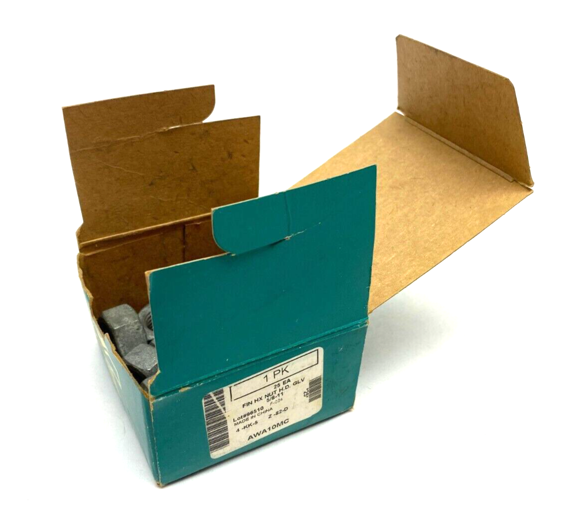 AWA10MC Fin Hex Nut H.D. Galvanized 5/8"-11 F-024 PKG OF 22 - New – Open box - Maverick Industrial Sales