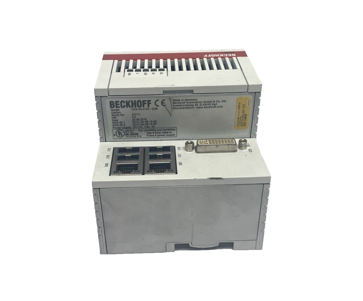 Beckhoff CX5120-0155/2GB Embedded PC Module w/ Intel Atom - Used - Maverick Industrial Sales
