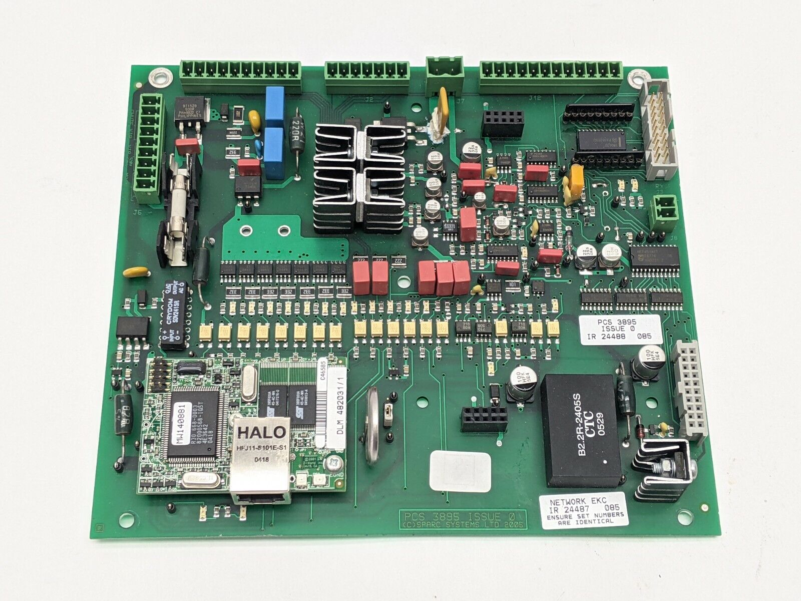 PCS3895,24487 | Sparc Systems PCS 3895 IR 24487 Automated Counter Network Card PCB - Used - Maverick Industrial Sales