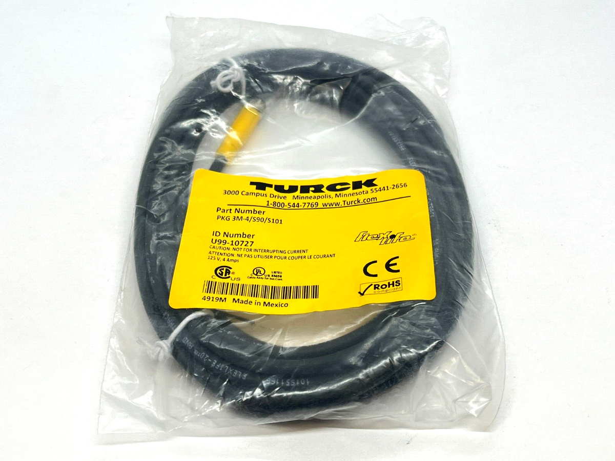 WS 4.4T-4/S760/S771 | Turck Eurofast Cordset M12 Male U-61388 - New - Maverick Industrial Sales