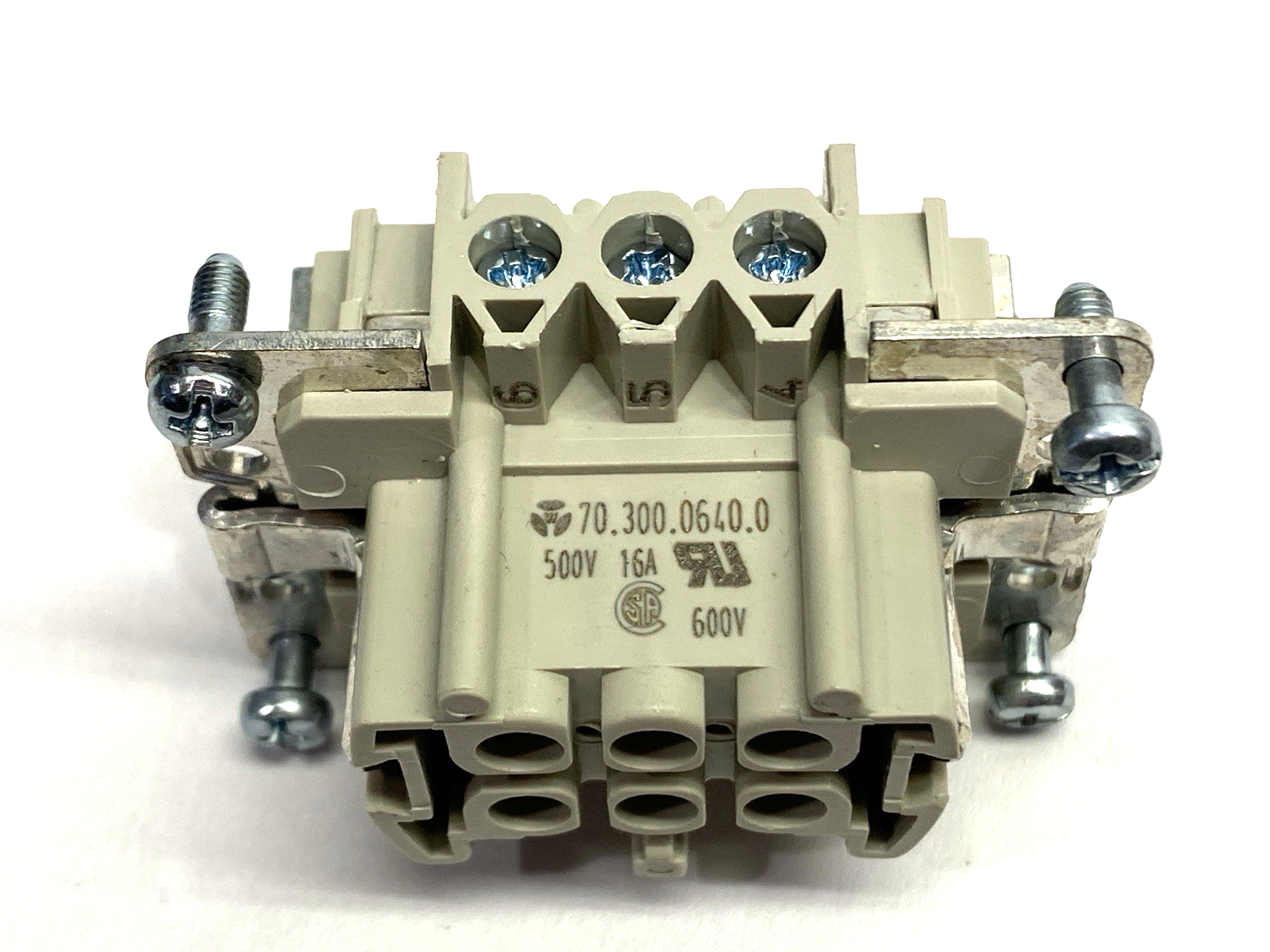 70.300.0640.0, BAS BUS 6 2,5 50 | Wieland 70.300.0640.0 Female Insert Screw Type 6-Poles BAS BUS 6 2,5 50 600V 16A - New Other - Maverick Industrial Sales