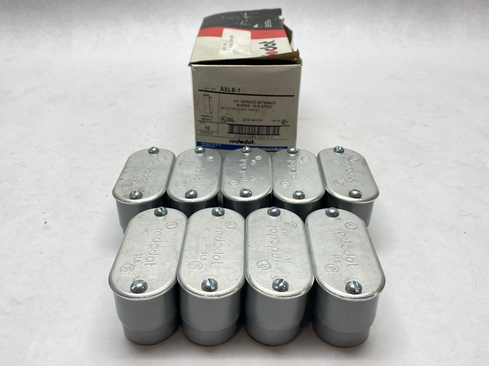 Thomas & Betts ASLB-1 Reddot 1/2" Service Entrance Bodies SLB Style LOT OF 9 - Maverick Industrial Sales