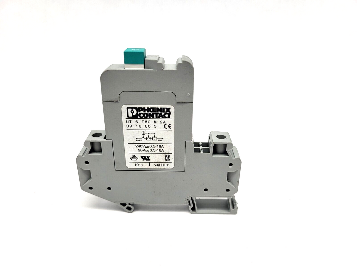 UT 6-TMC M 2A, 0916605 | Phoenix Contact UT 6-TMC M 2A Circuit Breaker 0916605 LOT OF 5 - Used - Maverick Industrial Sales