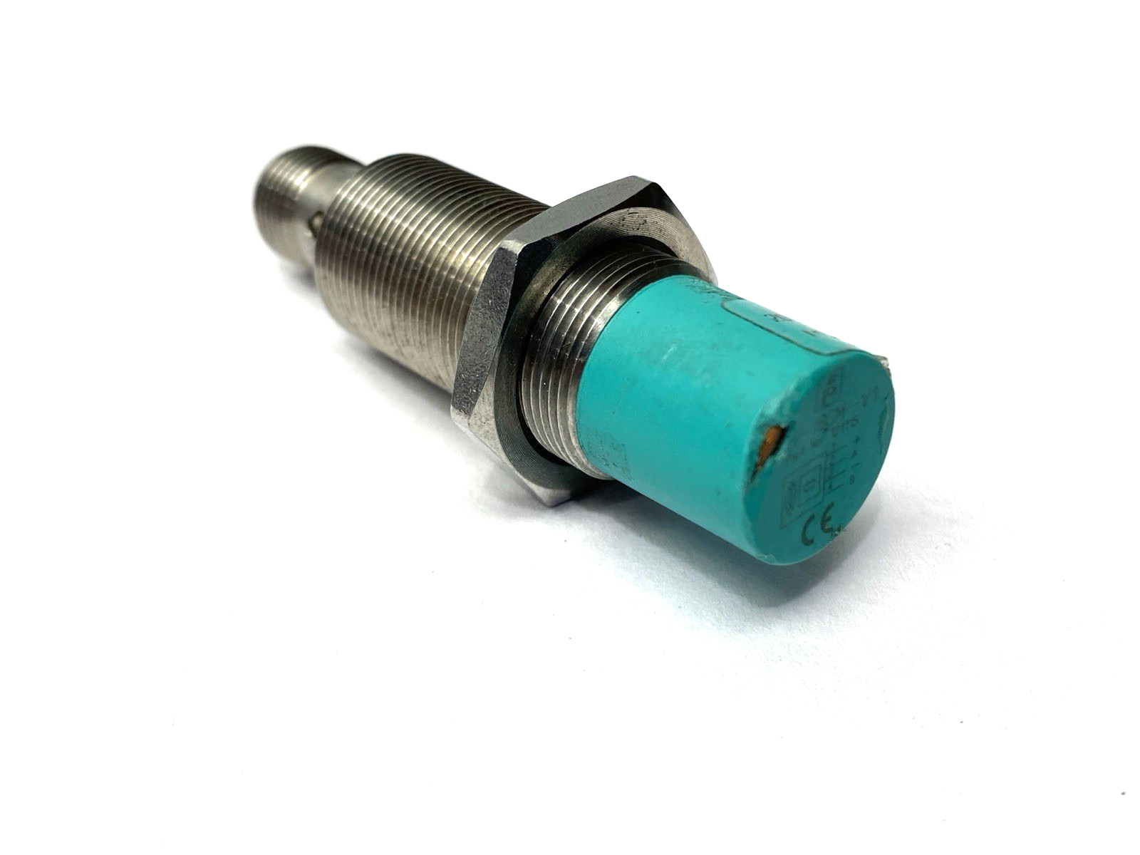 IPH-18GM-V1 RFID | Pepperl+Fuchs Read/Write Head M18 121115 MISSING HEX NUT - For parts or not working - Maverick Industrial Sales