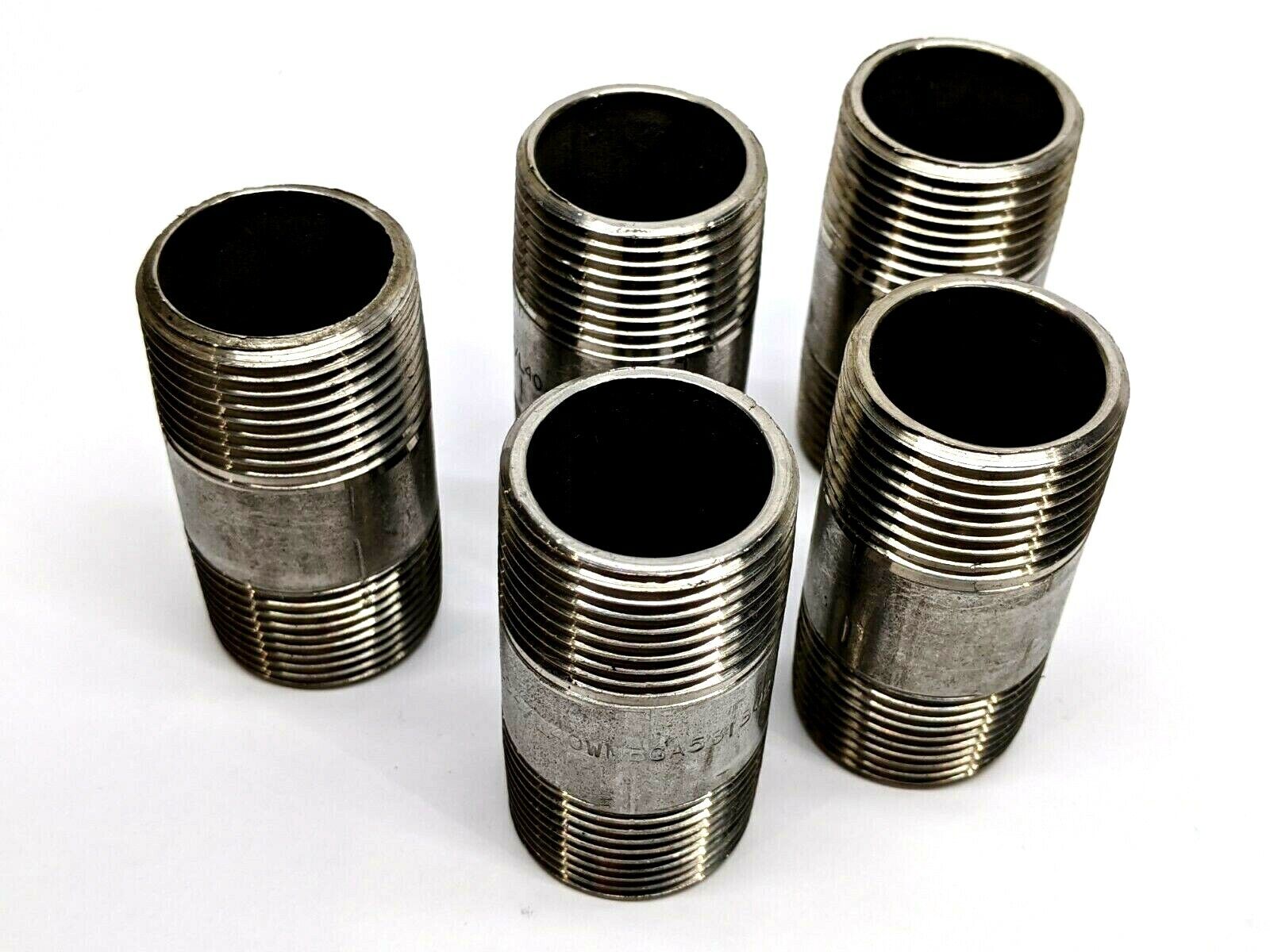 M304/L40WMB Threaded Pipe Nipple 1-1/4” OD, 2-1/2” L LOT OF 5 - New – Open box - Maverick Industrial Sales