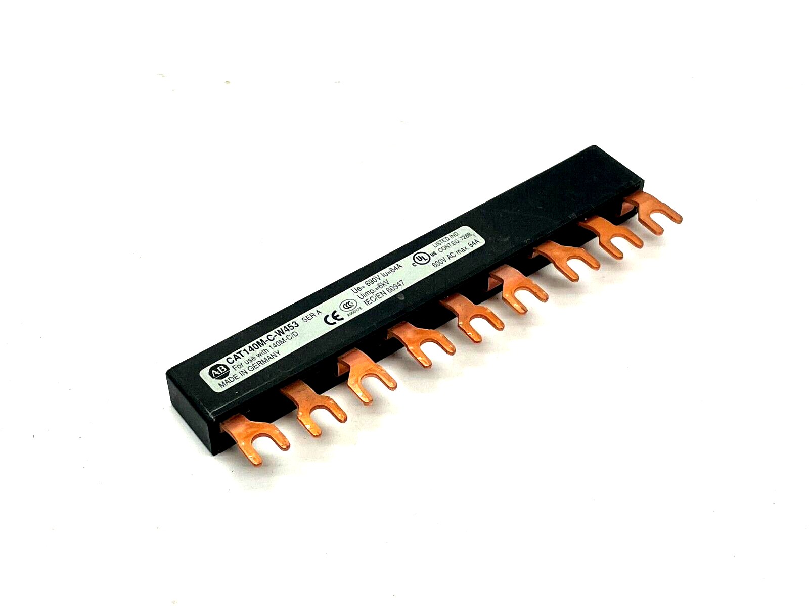 CAT140M-C-W453 | Allen Bradley Ser. A Busbar 600V 64A - Used - Maverick Industrial Sales