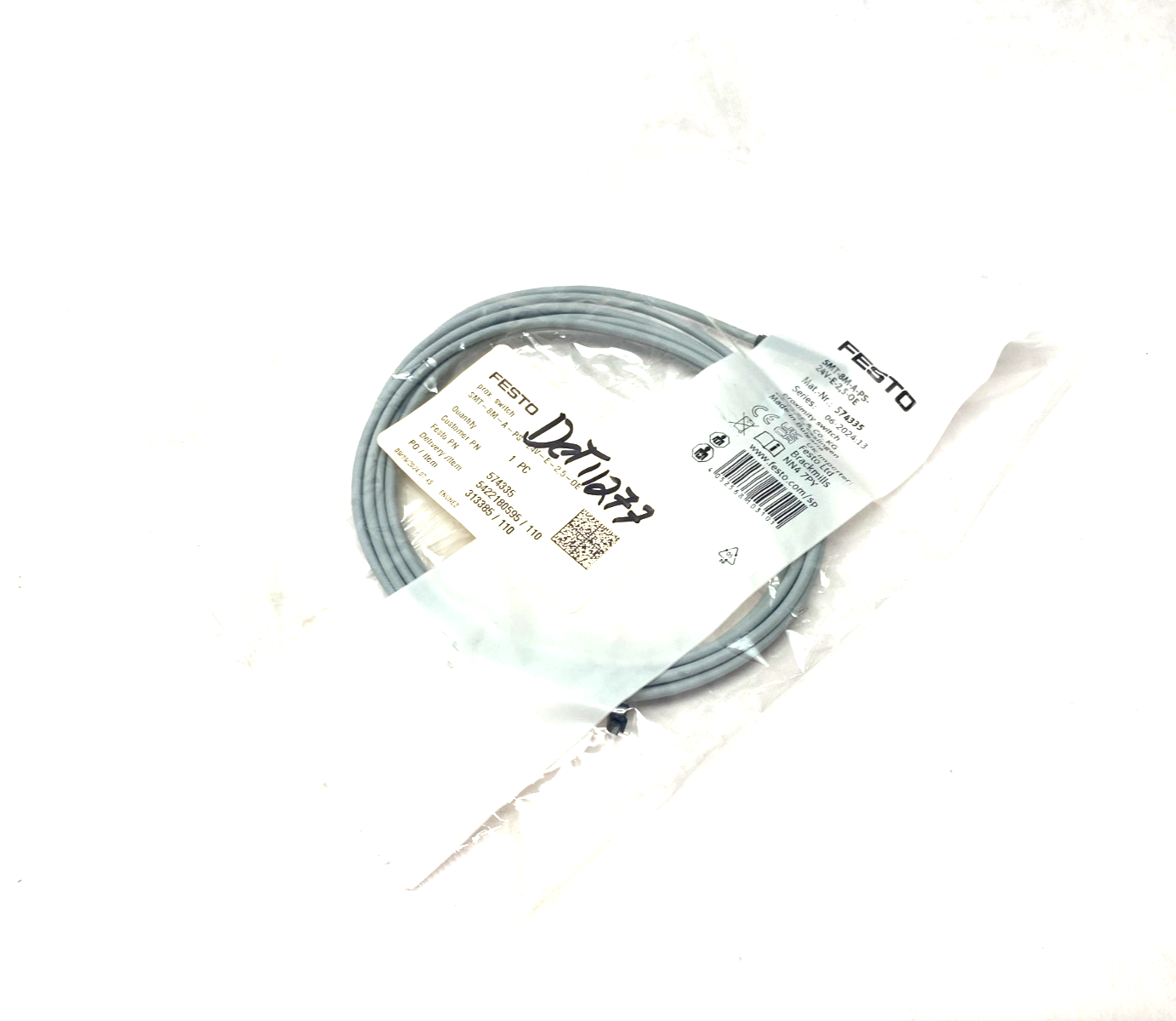 Festo SMT-8M-A-PS-24V-E-2,5-OE Proximity Switch Sensor 574335 - Maverick Industrial Sales