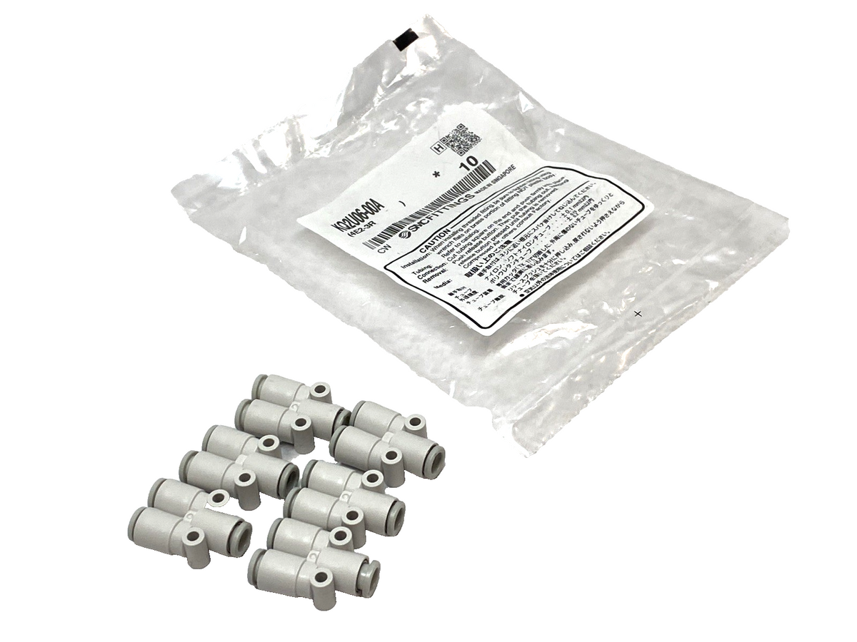 SMC KQ2U06-00A Union Y Fitting, One-Touch, 6mm Push-In Tube PKG OF 6 - Maverick Industrial Sales