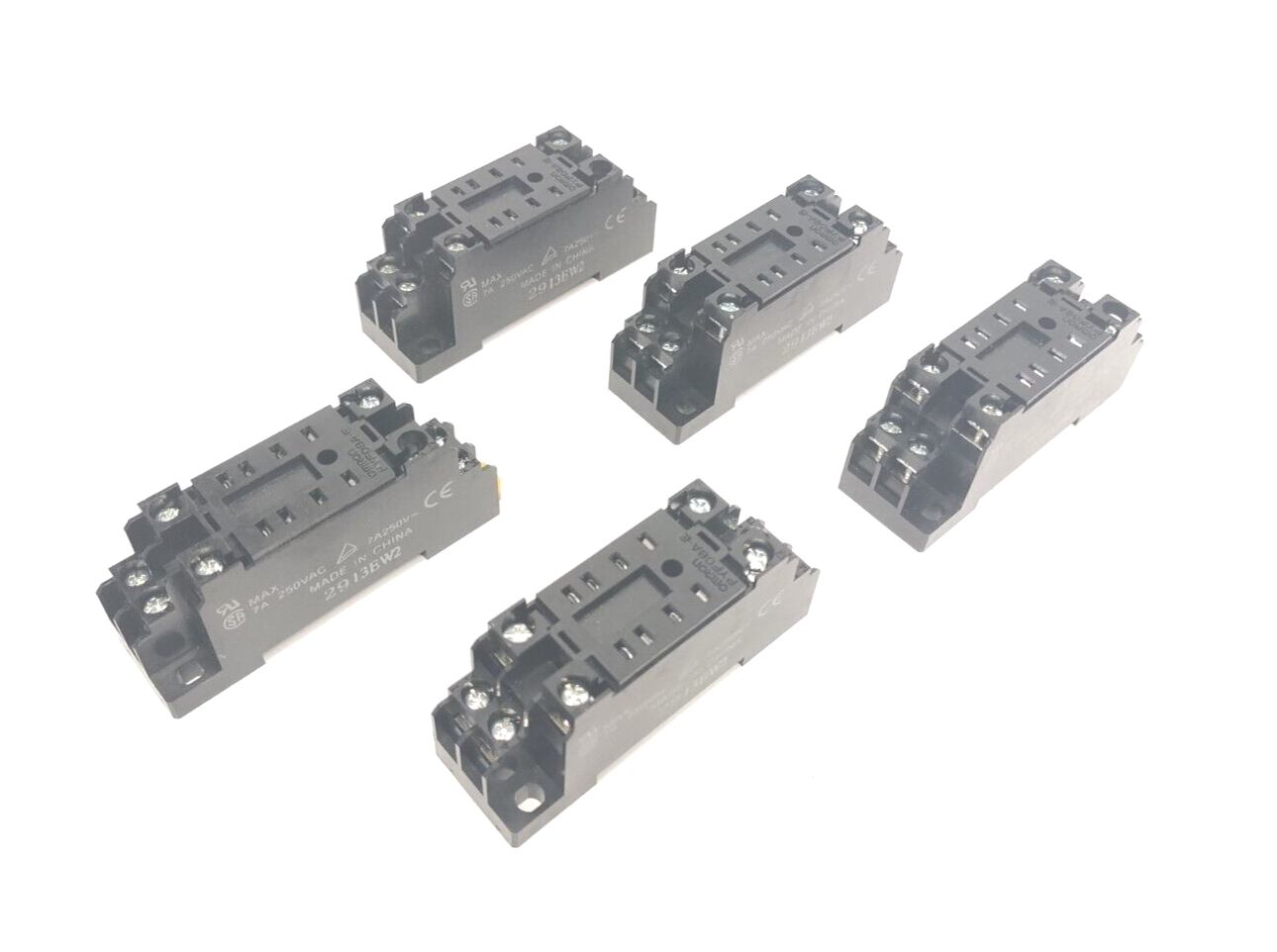 Omron PYF08A-E Relay Socket, 8-Position Plug-In Relay Base 250VAC 7A LOT OF 5 - Maverick Industrial Sales