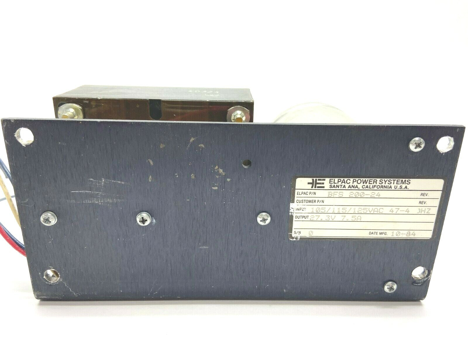 BFS 200-24 | Elpac Power Supply 27.3V 7.5A- Used - Maverick Industrial Sales
