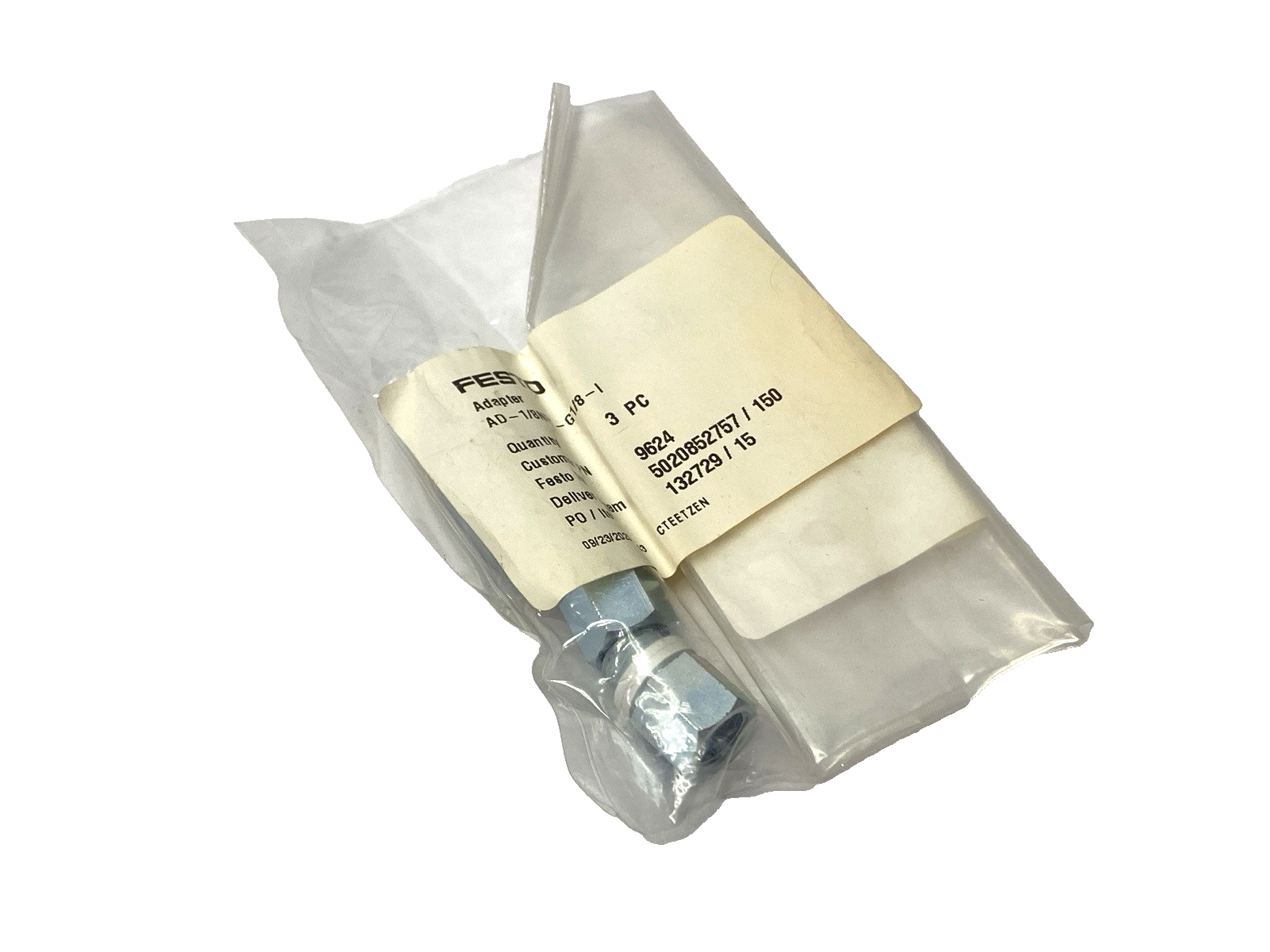 Festo AD-1/8NPT-G1/8-I Male to Female Adapter 9624 PACKAGE OF 3 - Maverick Industrial Sales