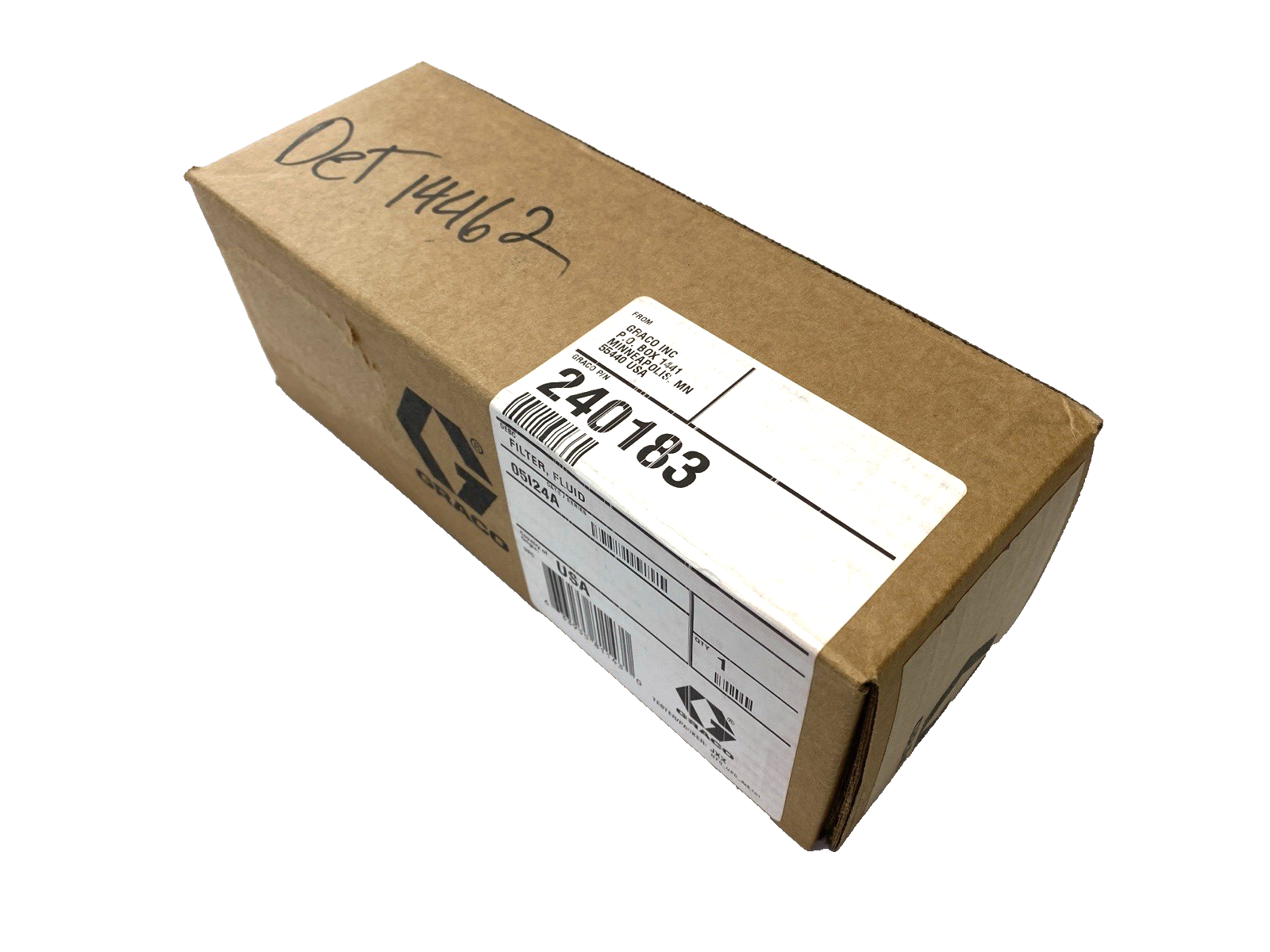 240183 | Graco Fluid Filter 3/8" Bottom Port 1/2" Side Ports 1/4" Top Port 5000PSI- New - Maverick Industrial Sales