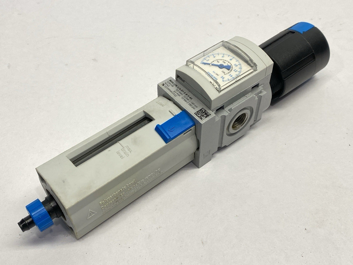 Festo MS4-LFR-1/4-D7-E-R-V-AS Pneumatic Filter Regulator 529158 - Maverick Industrial Sales
