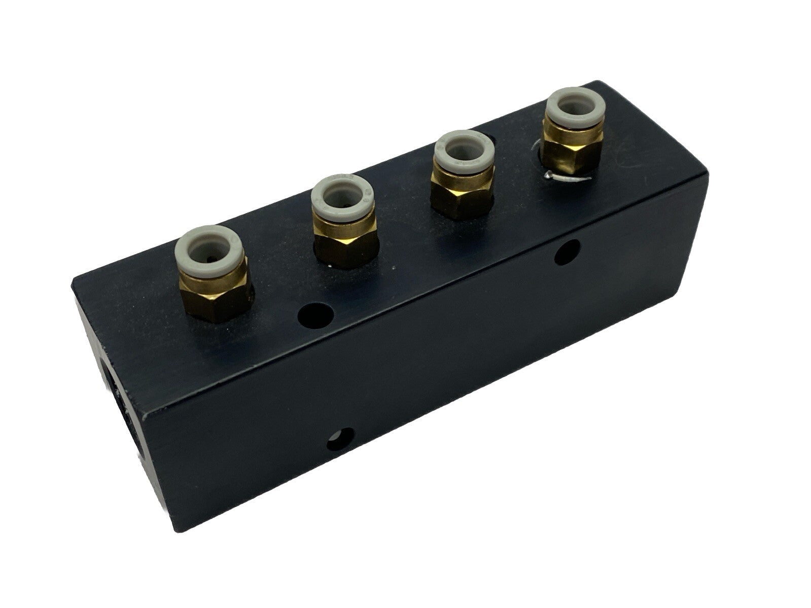 Polyconn PCM20-125-04B Pneumatic Manifold 4x 1/8" NPT Out 3/8" NPT In - Maverick Industrial Sales