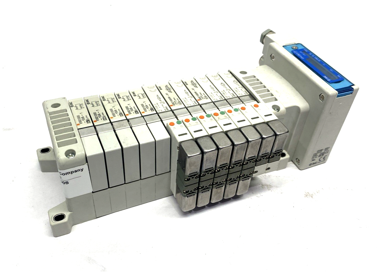 SMC VV5QC11-12N7SEAN-D0S Pneumatic Solenoid Valve Manifold, 12-Station - Maverick Industrial Sales