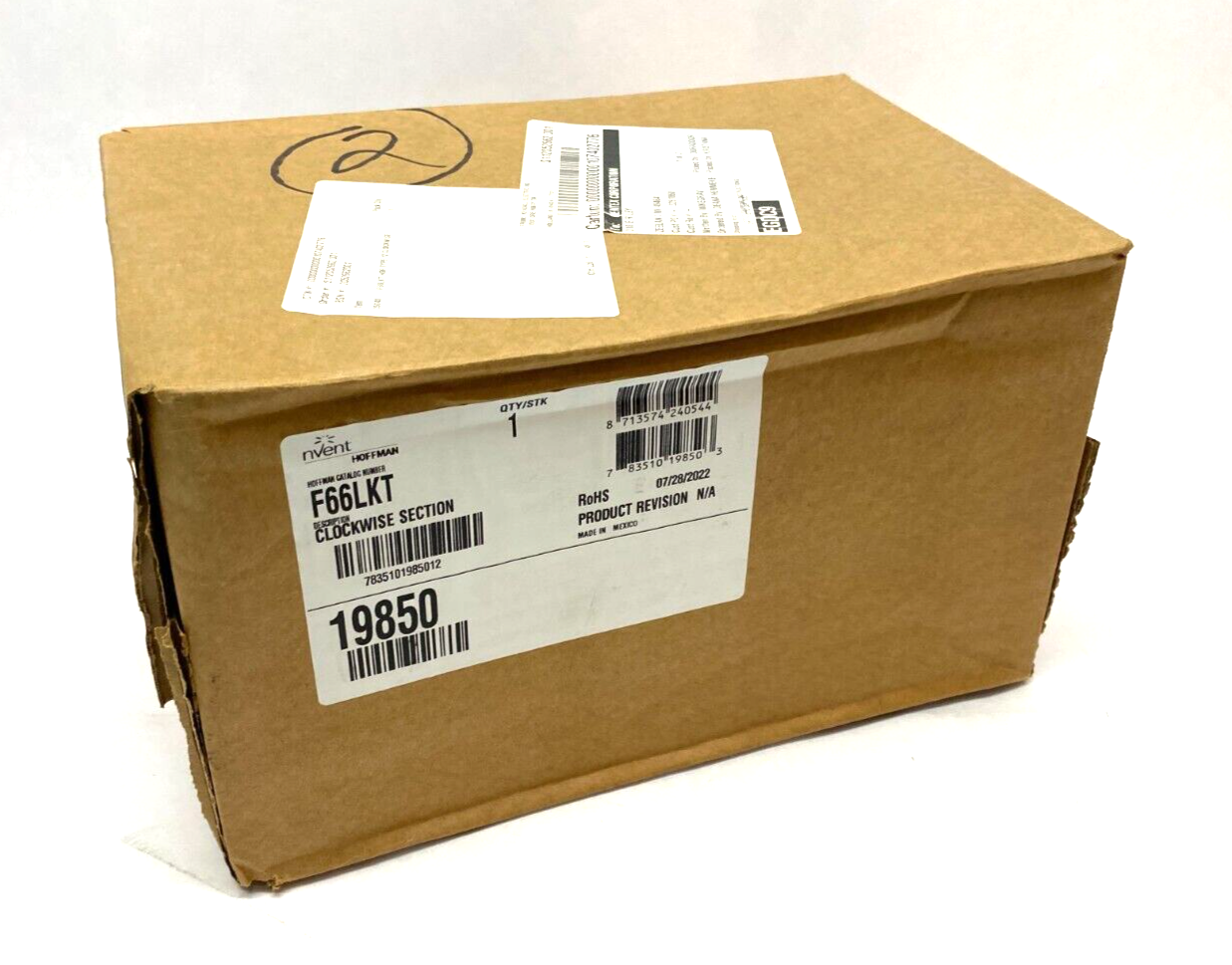 Hoffman F66LKT Transposition Clockwise Wireway Section Enclosure 6" x 6" Gray - New - Maverick Industrial Sales