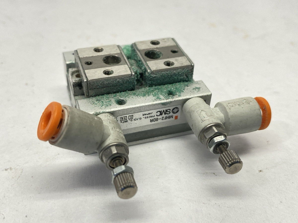SMC MHF2-8DR Pneumatic Gripper 8mm Bore Short Stroke - Maverick Industrial Sales