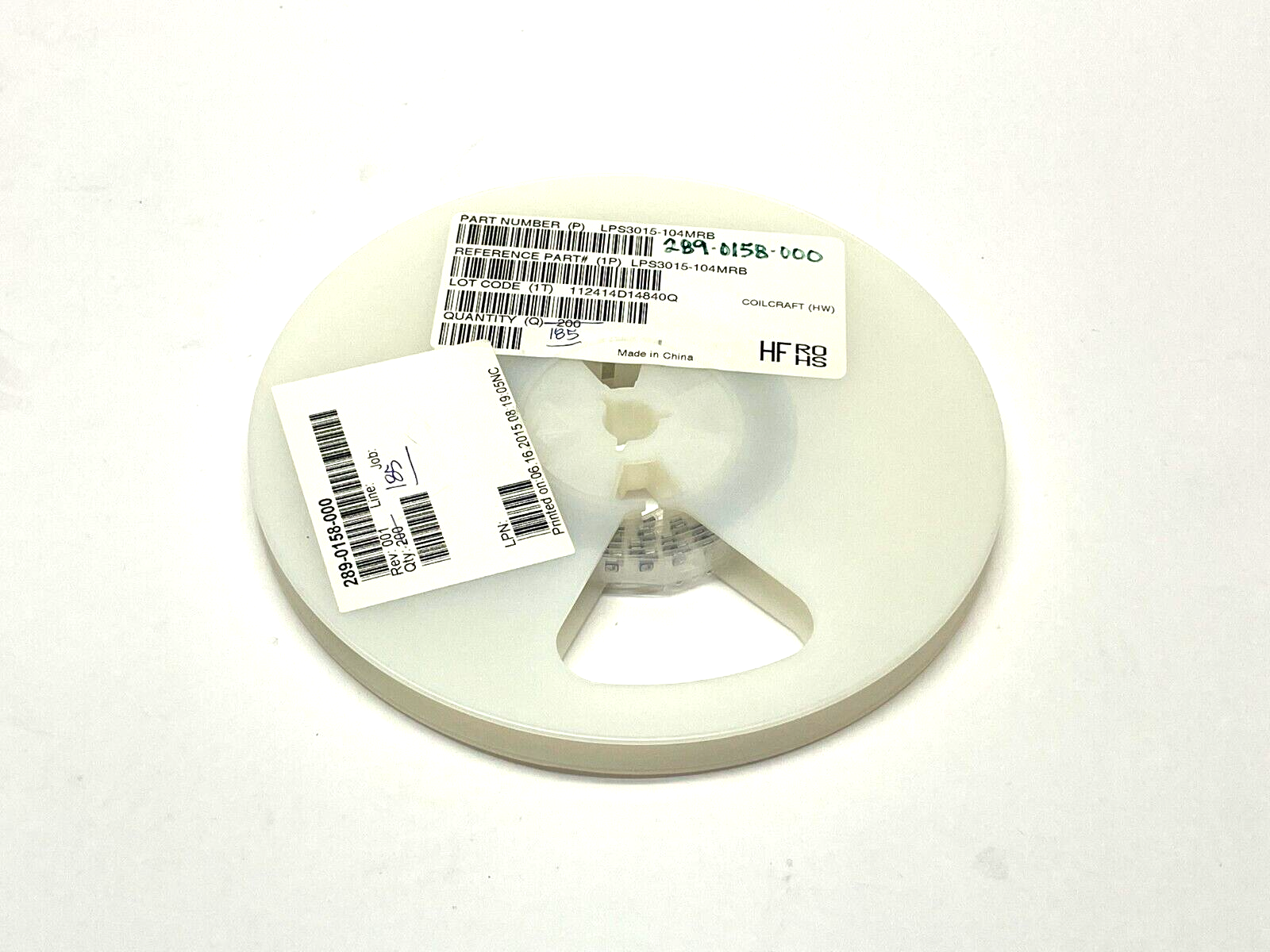Coilcraft LPS3015-104MRB Power Inductors SMD 100uH Shld 20% 3.4Ohms LOT OF 185 - Maverick Industrial Sales