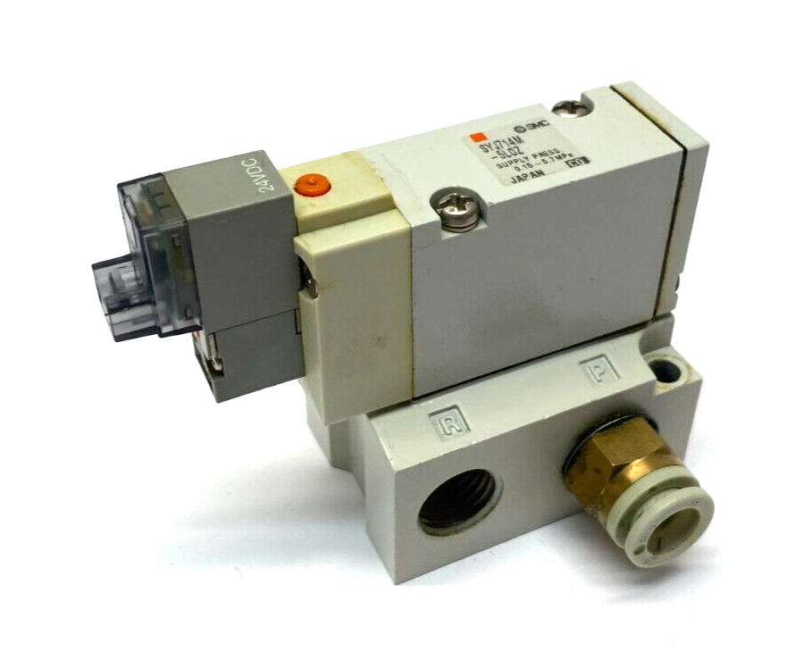 SYJ714M-5L0Z | SMC Manifold Mounted Solenoid Valve 3-Port 24VDC - Used - Maverick Industrial Sales