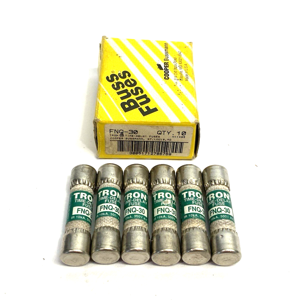 FNQ-30 | Cooper Bussmann Tron Time-Delay Fuses BOX OF 6 - New Other - Maverick Industrial Sales