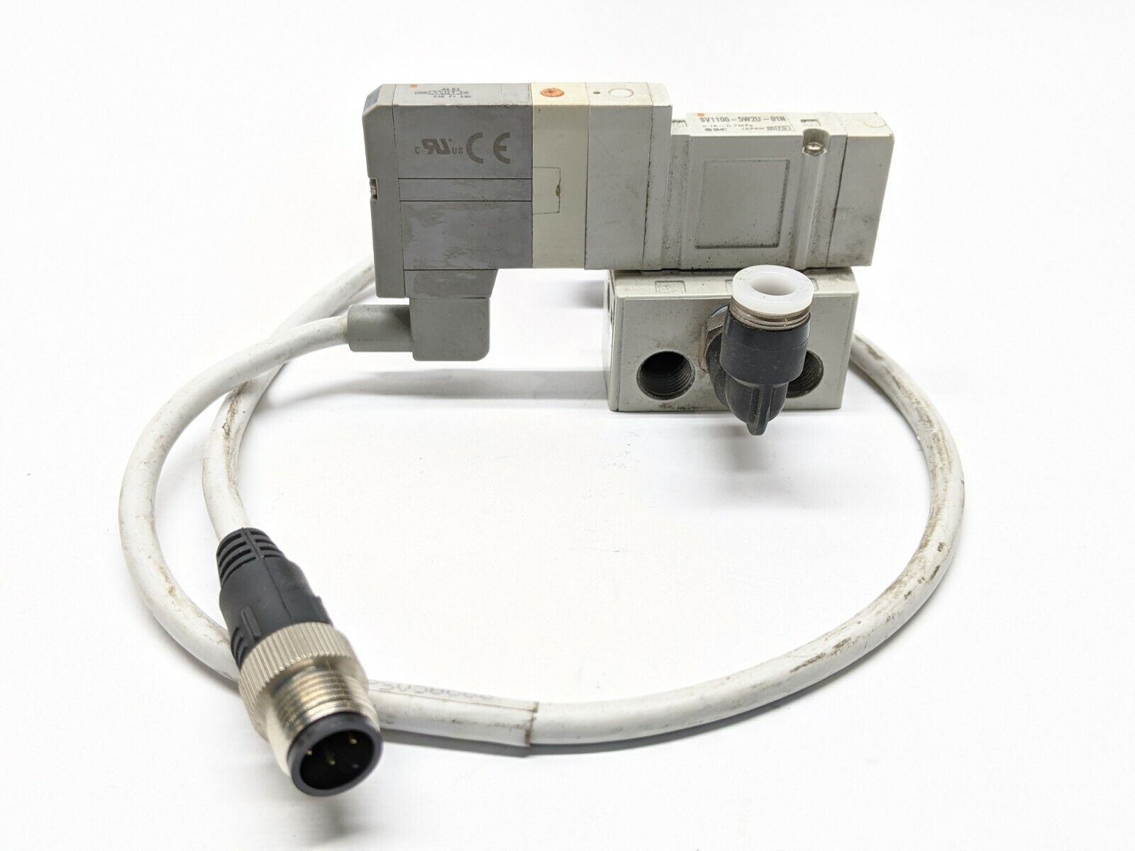 SMC SV1100-5W2U-01N Single Solenoid Valve 5-Port Manifold - Used - Maverick Industrial Sales