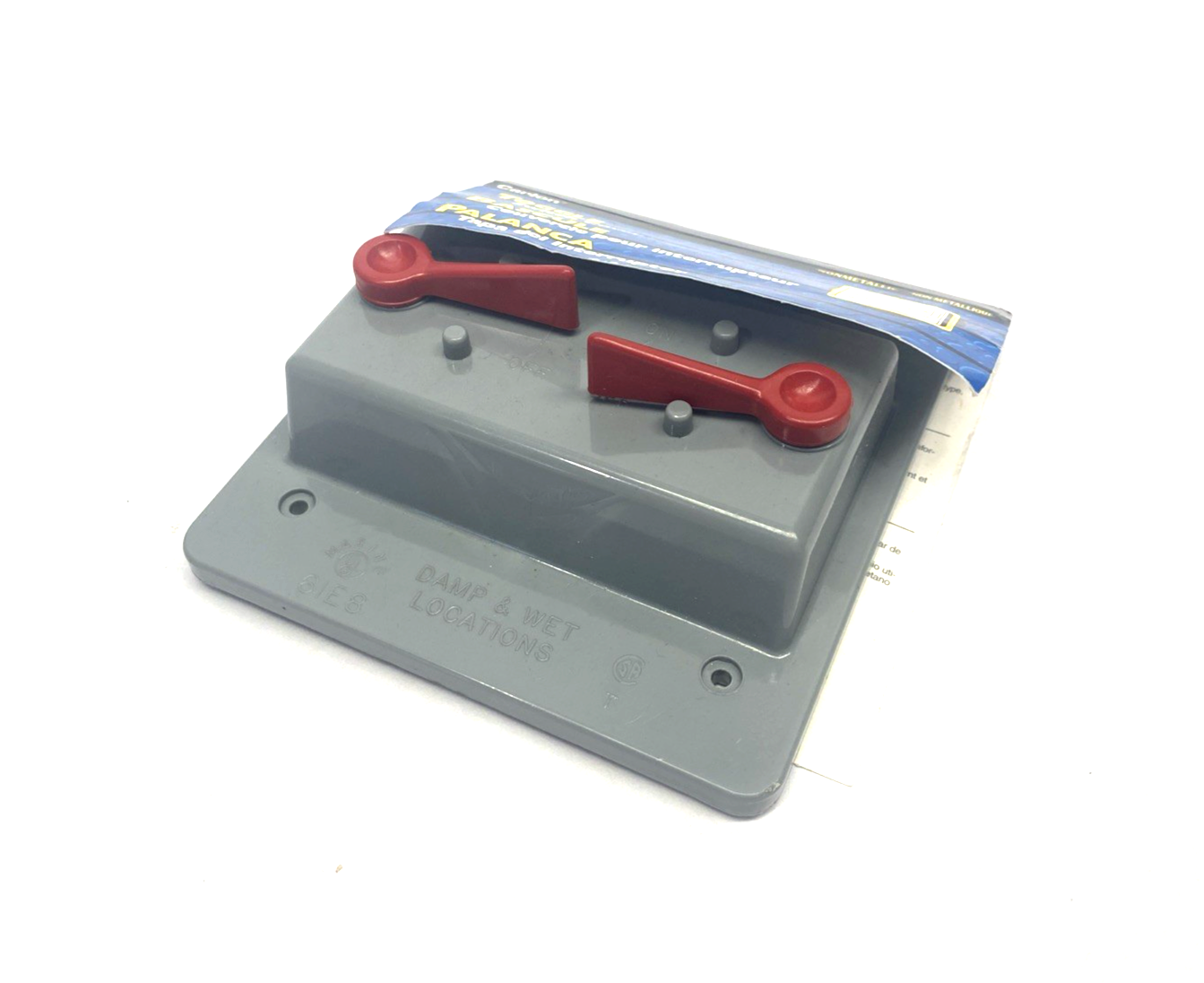 Carlon E9G2SSN 2-Gang Double Toggle Weather-Proof Cover, Gray - Maverick Industrial Sales