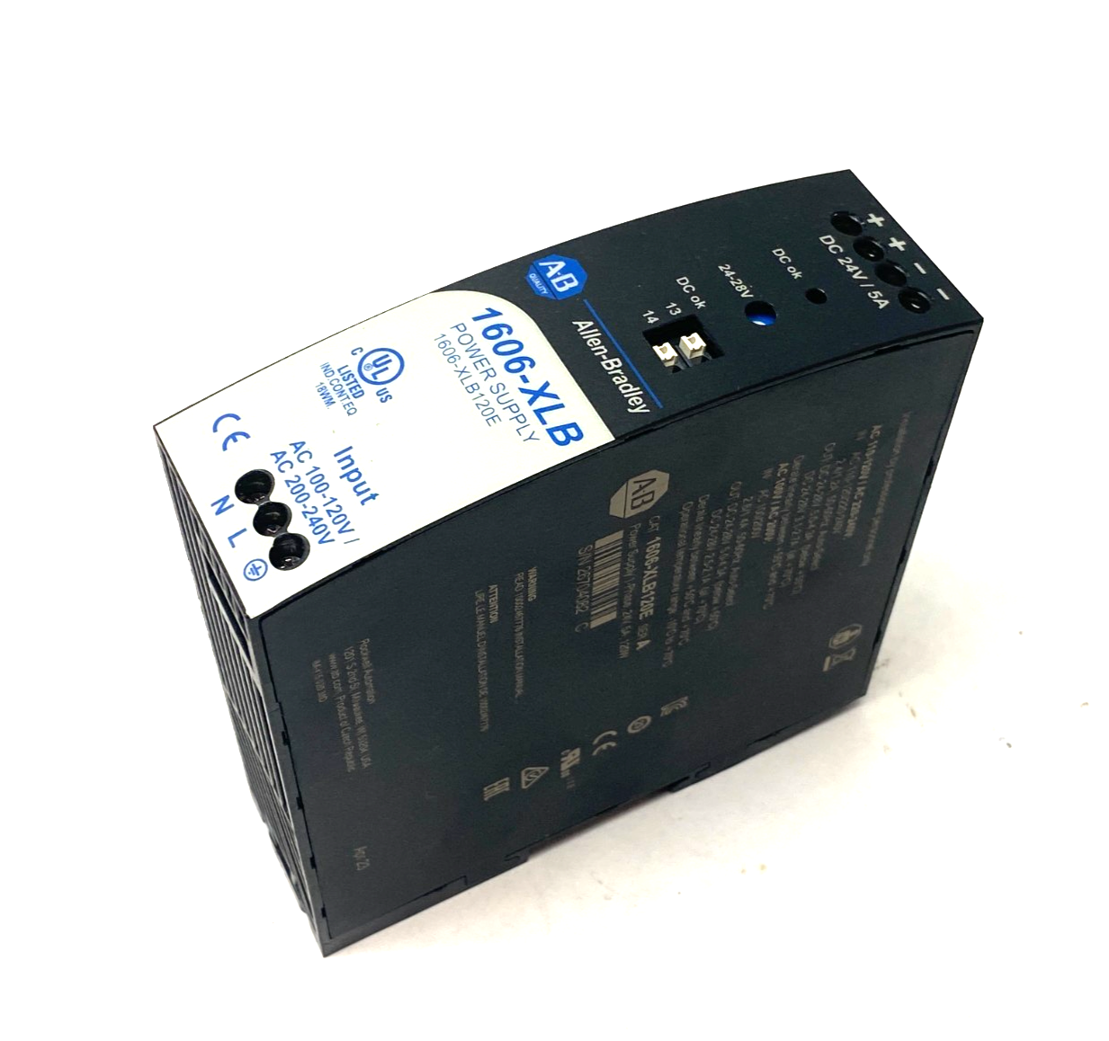 1606-XLB120E | Allen Bradley Ser. A 1-Phase Power Supply, 24V, 5A, 120W - Used - Maverick Industrial Sales