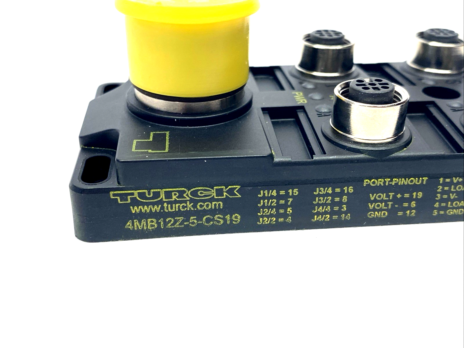 Turck 4MB12Z-5-CS19 4-Port Actuator & Sensor Junction Box M12, M23 E8028574 - New – Open box - Maverick Industrial Sales