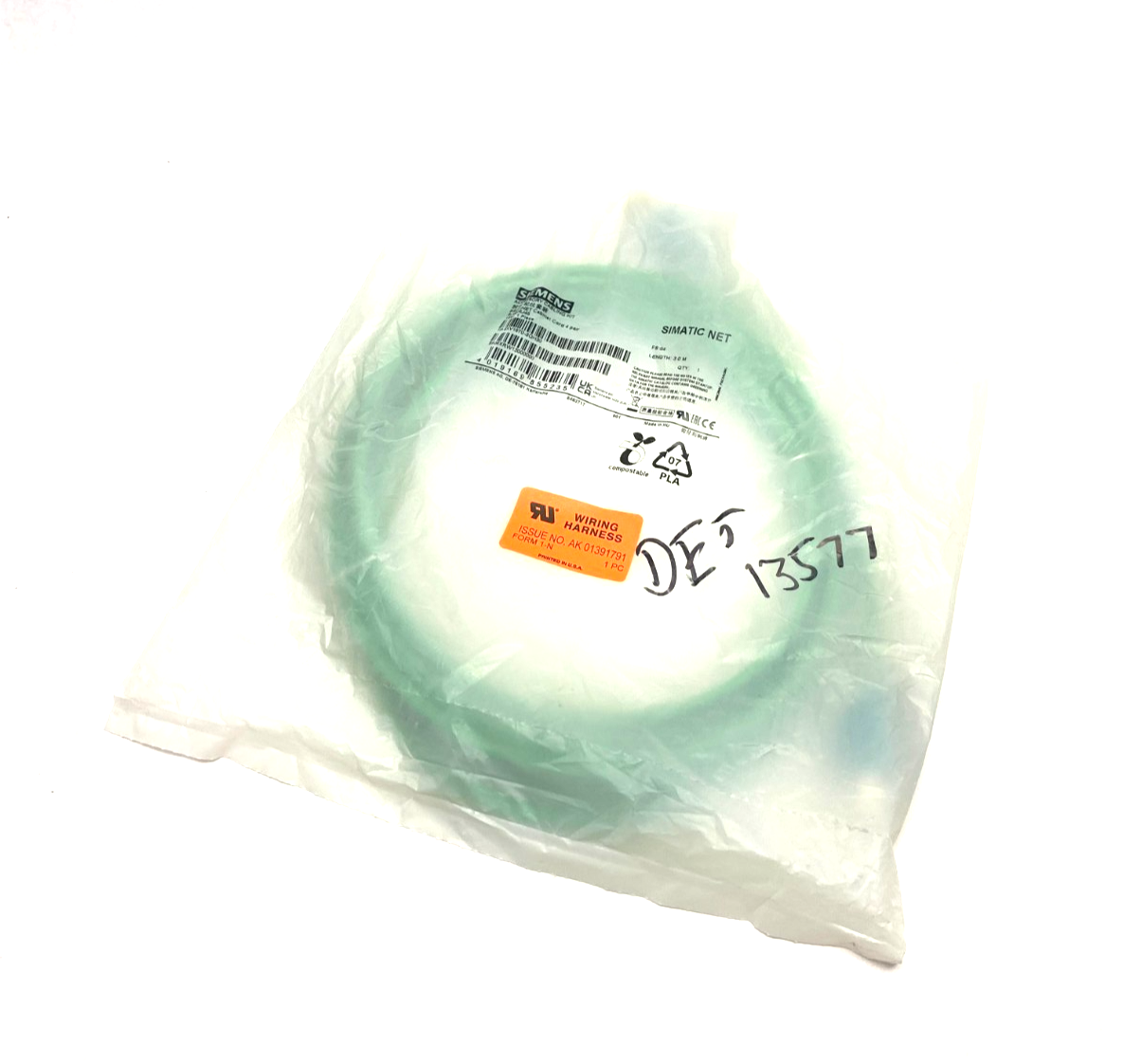 Siemens 6XV1870-3QH30 PROFINET Ethernet TP Cordset RJ45/RJ45 CAT6A 3m - Maverick Industrial Sales