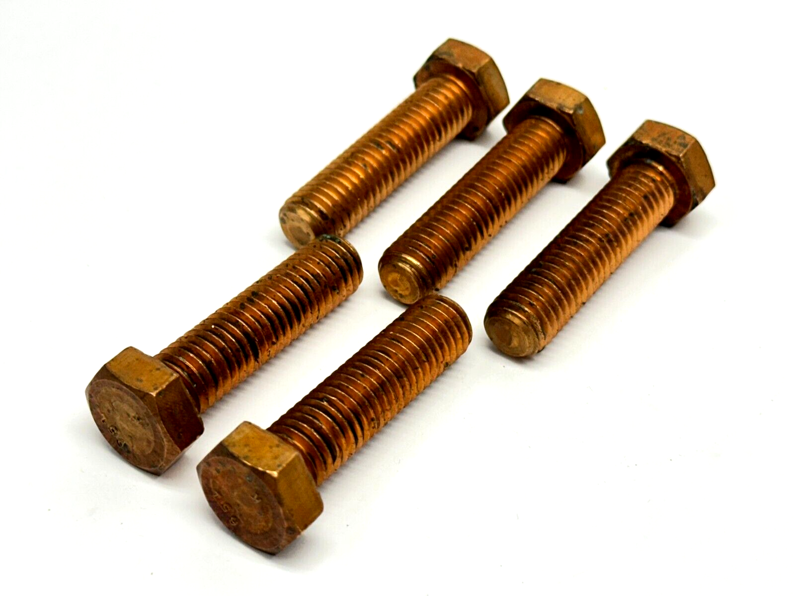 Machine Bolt 1/2"-13 Hex Head 2" Length Silicon Bronze LOT OF 5 - Maverick Industrial Sales