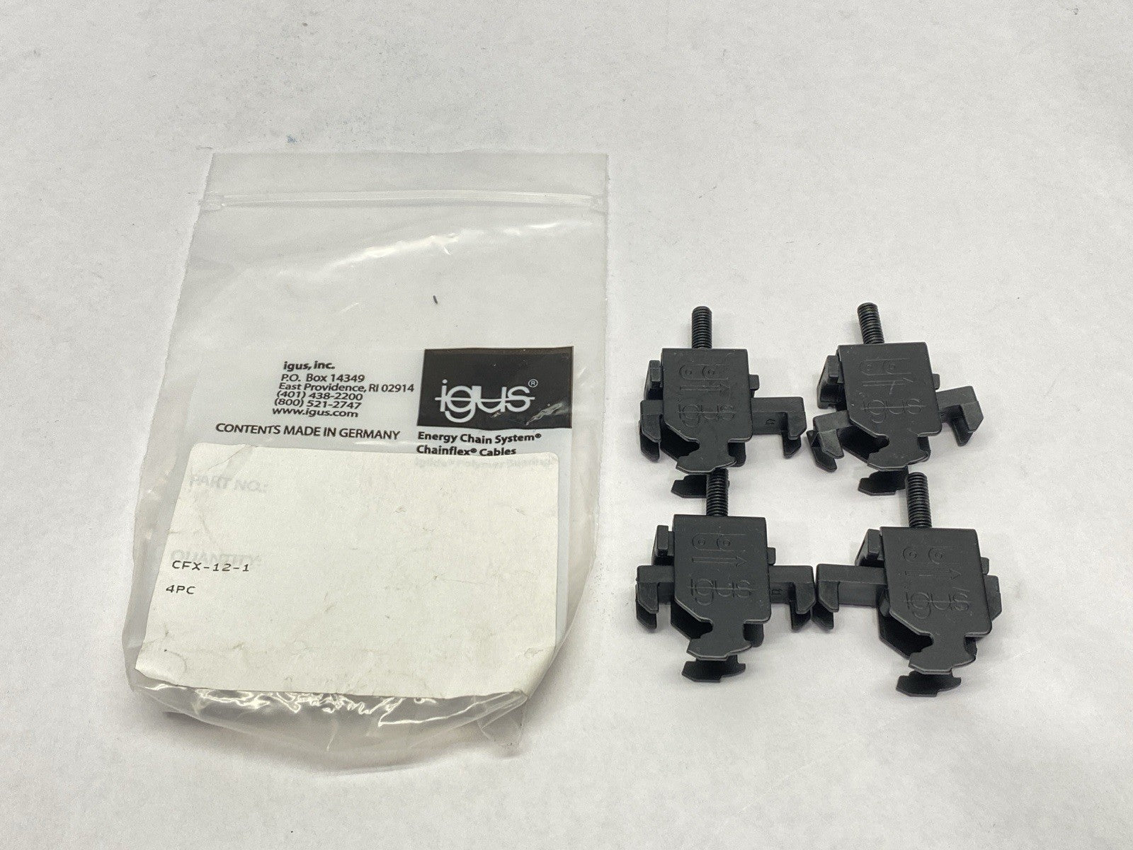 CFX-12-1 | Igus Strain Relief Clamps LOT OF 4 - New Other - Maverick Industrial Sales