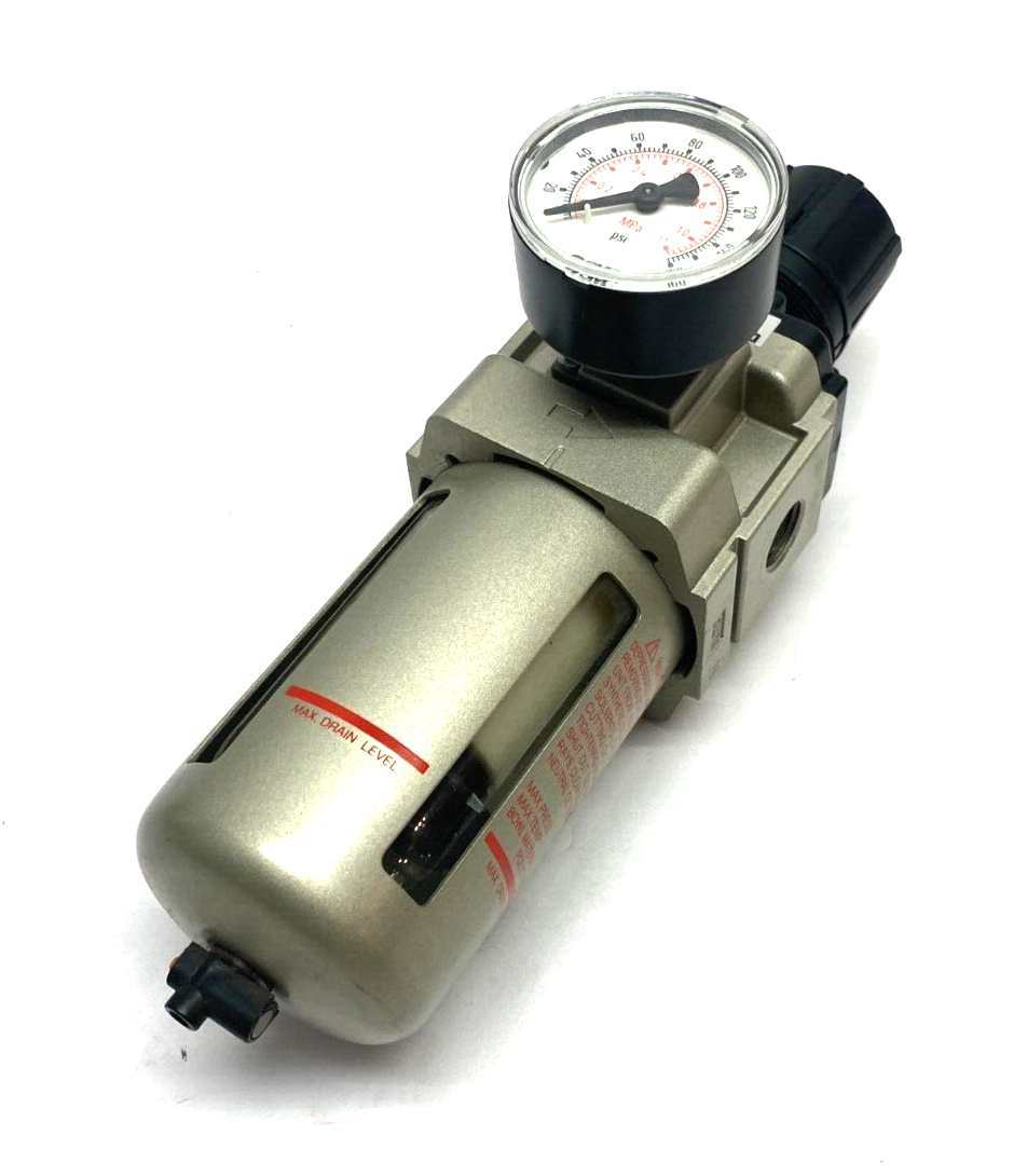 SMC AW40-N03-Z Modular Pneumatic Filter Regulator 7~125psi w/ Gauge - Maverick Industrial Sales