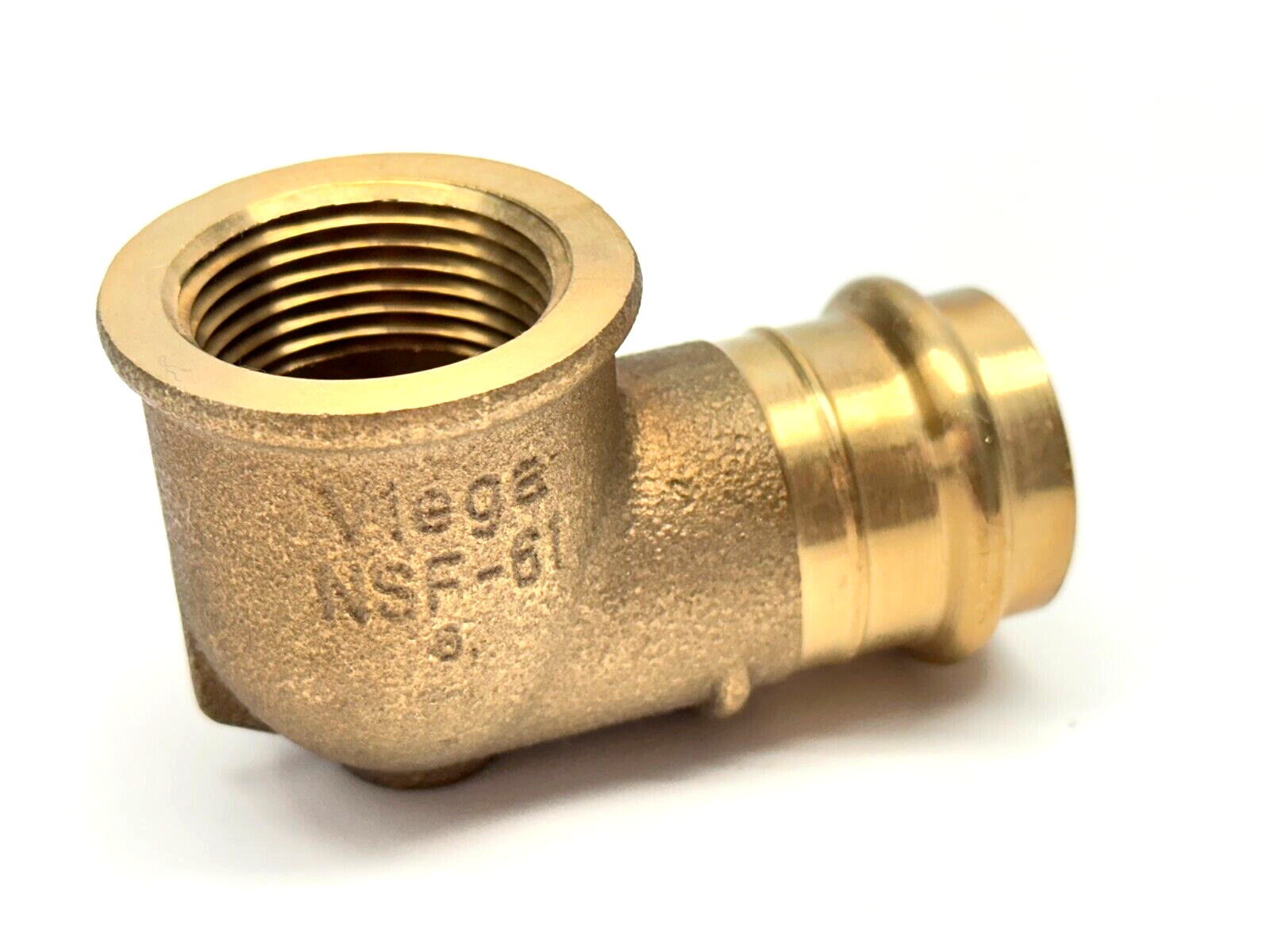 Viega 77552 Propress 1" x 1" FNPT 90 Degree Elbow Bronze - New – Open box - Maverick Industrial Sales