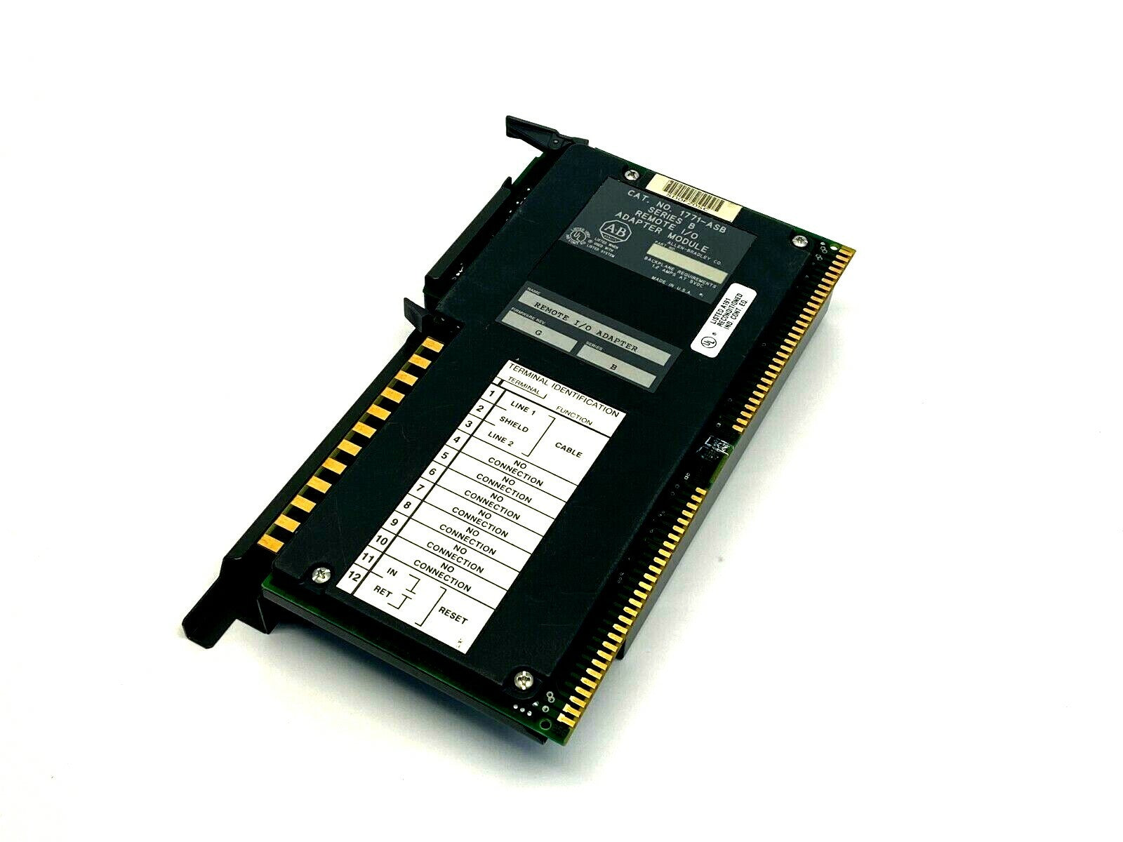 1771-ASB | Allen Bradley Ser B Remote I/O Adapter Module Firmware G- For parts or not working - Maverick Industrial Sales