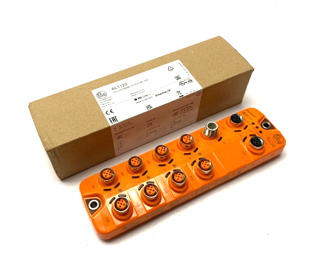 Ifm AL1122 IO-Link Master with Ethernet/IP Interface SL EIP 8P IP67 - New – Open box - Maverick Industrial Sales