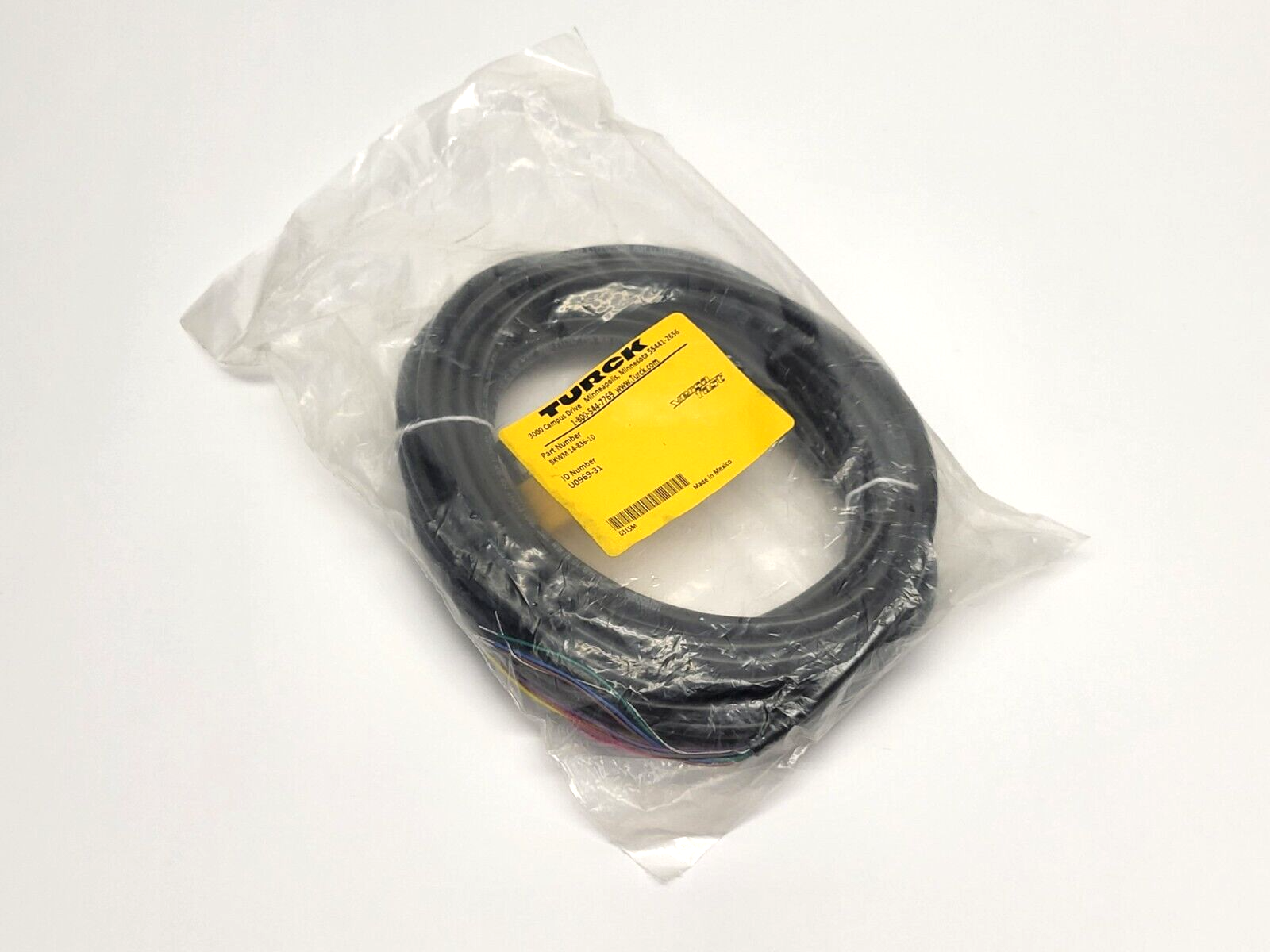 Turck BKWM 14-836-10 Single Ended Cordset 10m U0969-31 - New - Maverick Industrial Sales