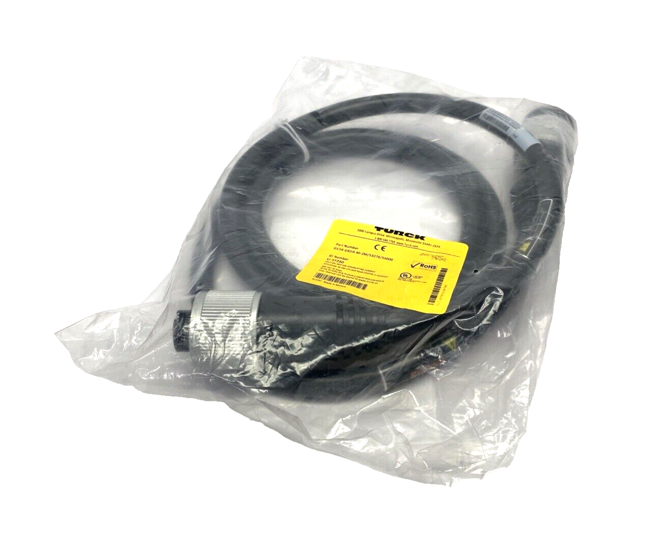 Turck GSDA GKDA 40-2M/S3276/S4000 Cordset 1-3/8" 4-Pin Male To Female 2m U-97250 - New - Maverick Industrial Sales