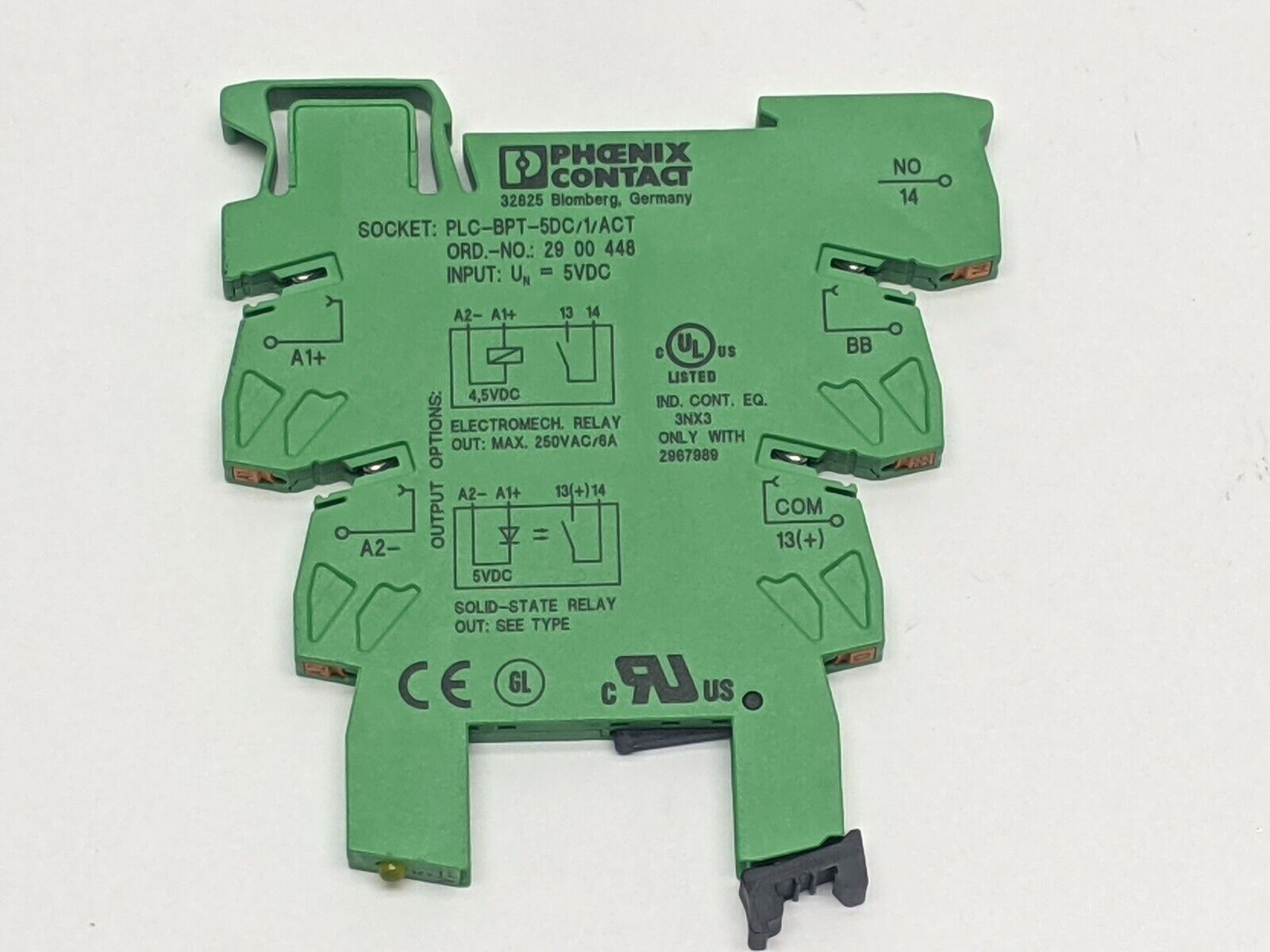 Phoenix Contact PLC-BPT-5DC/1/ACT Relay Socket 2900448 - Maverick Industrial Sales