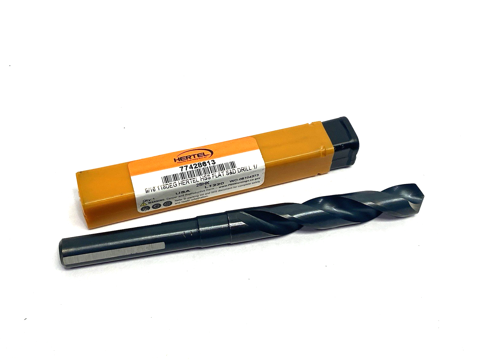 77428613 | Hertel Reduced Shank Drill Bit: 9/16" Dia, 1/2" Shank Dia, 118 Point - New – Open box - Maverick Industrial Sales