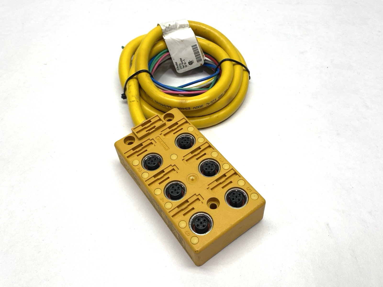 Turck VB 60-5 Junction Box 6-Port M12 777000400 CABLE CUT TO 3' - Maverick Industrial Sales