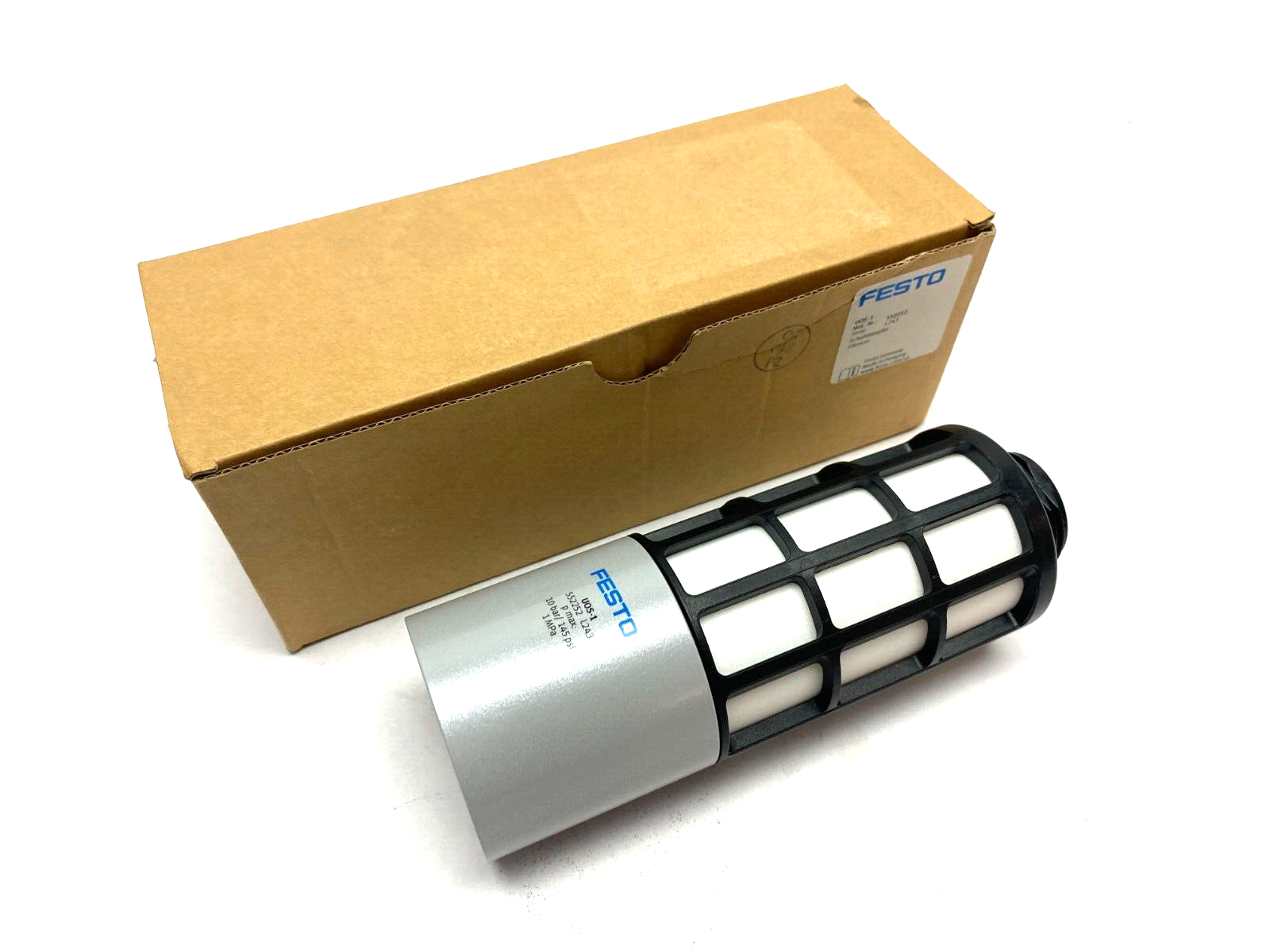 Festo UOS-1 Series J443 Pneumatic Silencer, 10 bar/145 PSI 1.0 Mpa Max 552252 - Maverick Industrial Sales