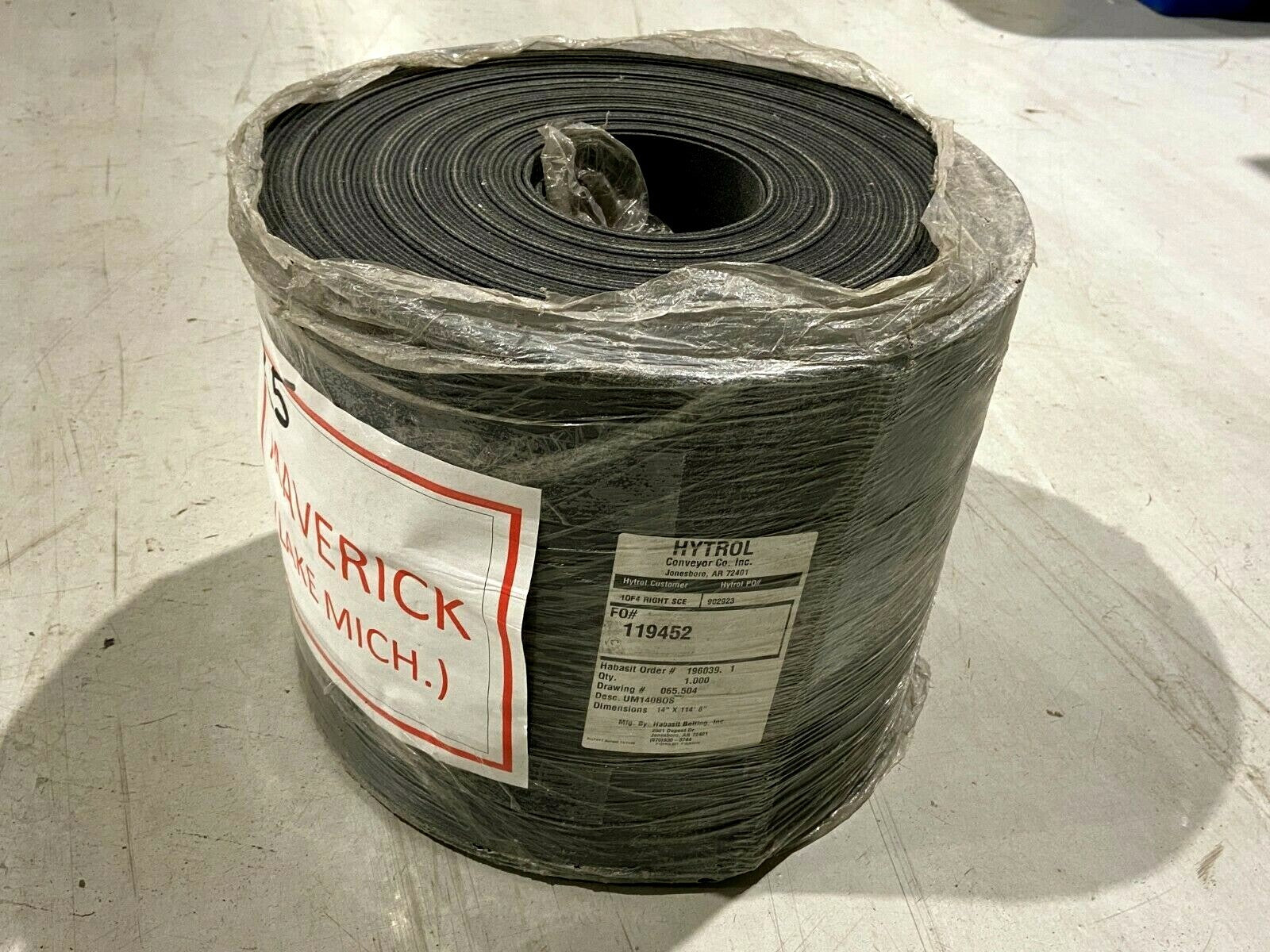 Hytrol 10F4 Right SCE End Drive Conveyor Belt 14" x 114" 8" - New - Maverick Industrial Sales