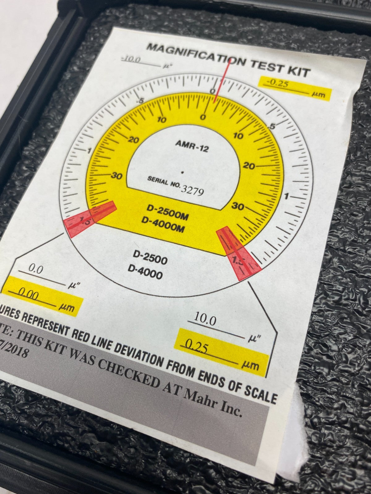 Mahr 2086960 Magnification Kit for Calibrationg 2500:1, 4000:1 Millimar AMR-12 - New – Open box - Maverick Industrial Sales