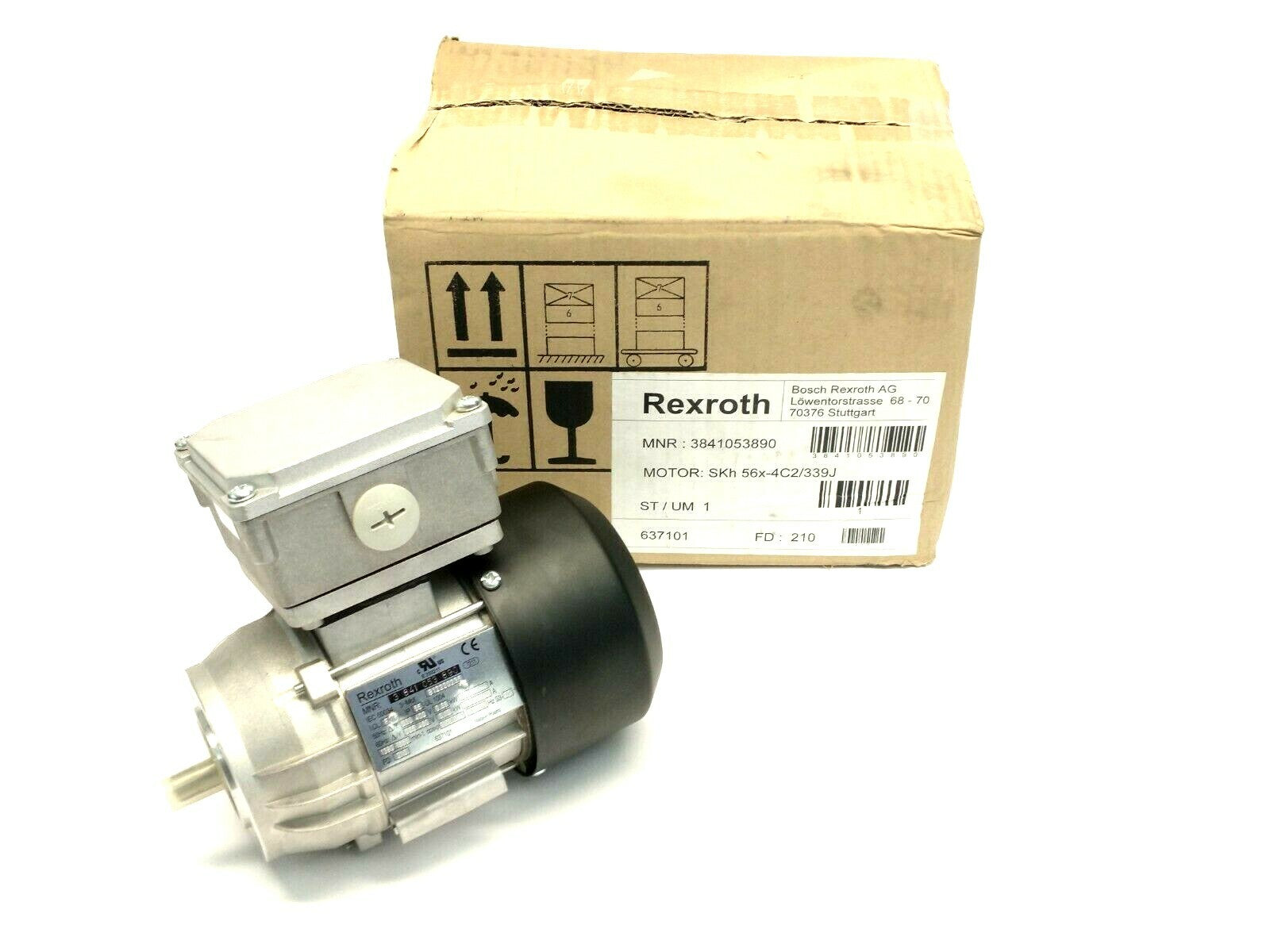 Bosch Rexroth 3841053890 Asynchron Electric Motor 1380/1660RPM .09kW 0.7/0.4 A - Maverick Industrial Sales