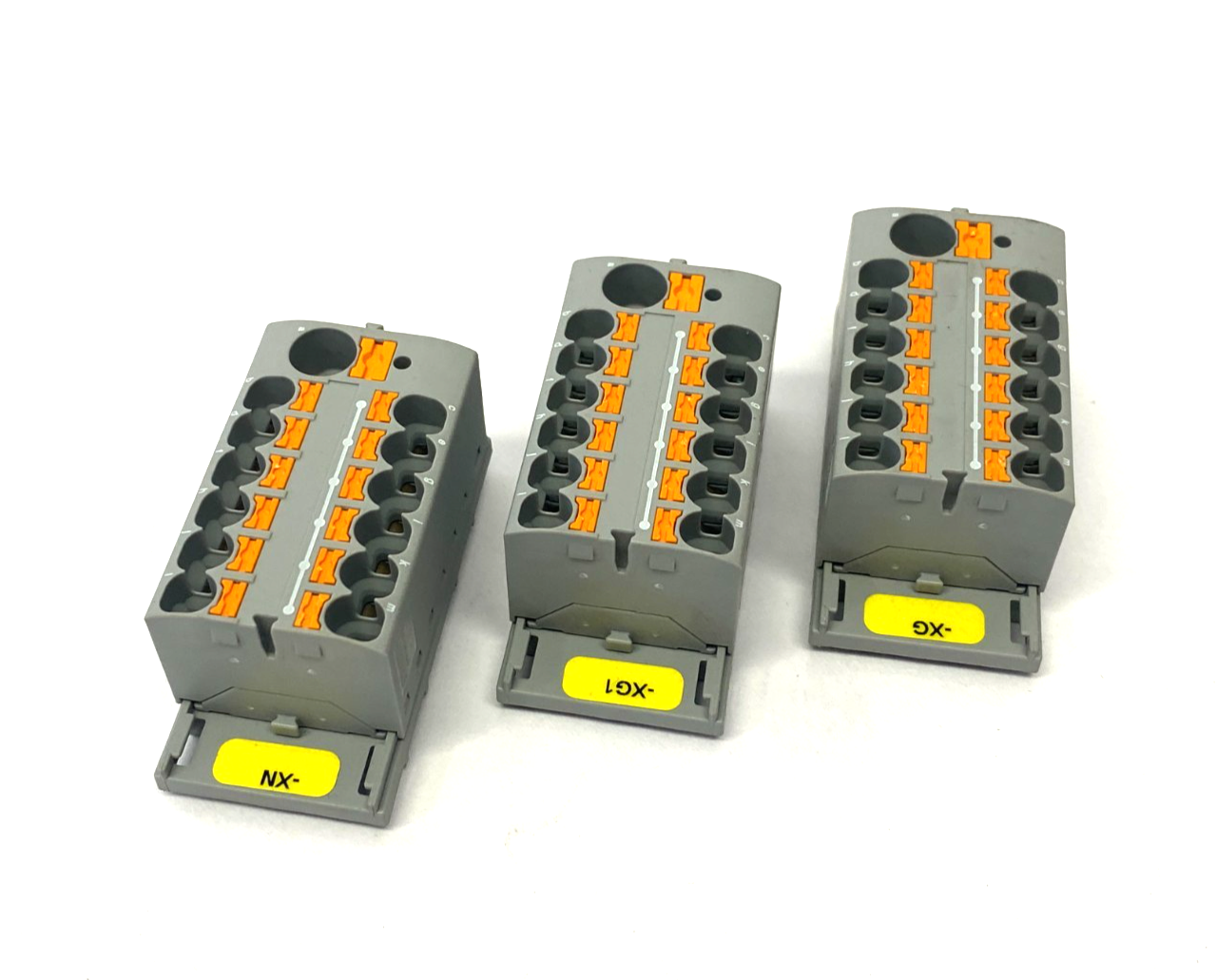 Phoenix Contact PTFIX 10/12X4 GY Distribution Block 3273878 LOT OF 3 - Used - Maverick Industrial Sales